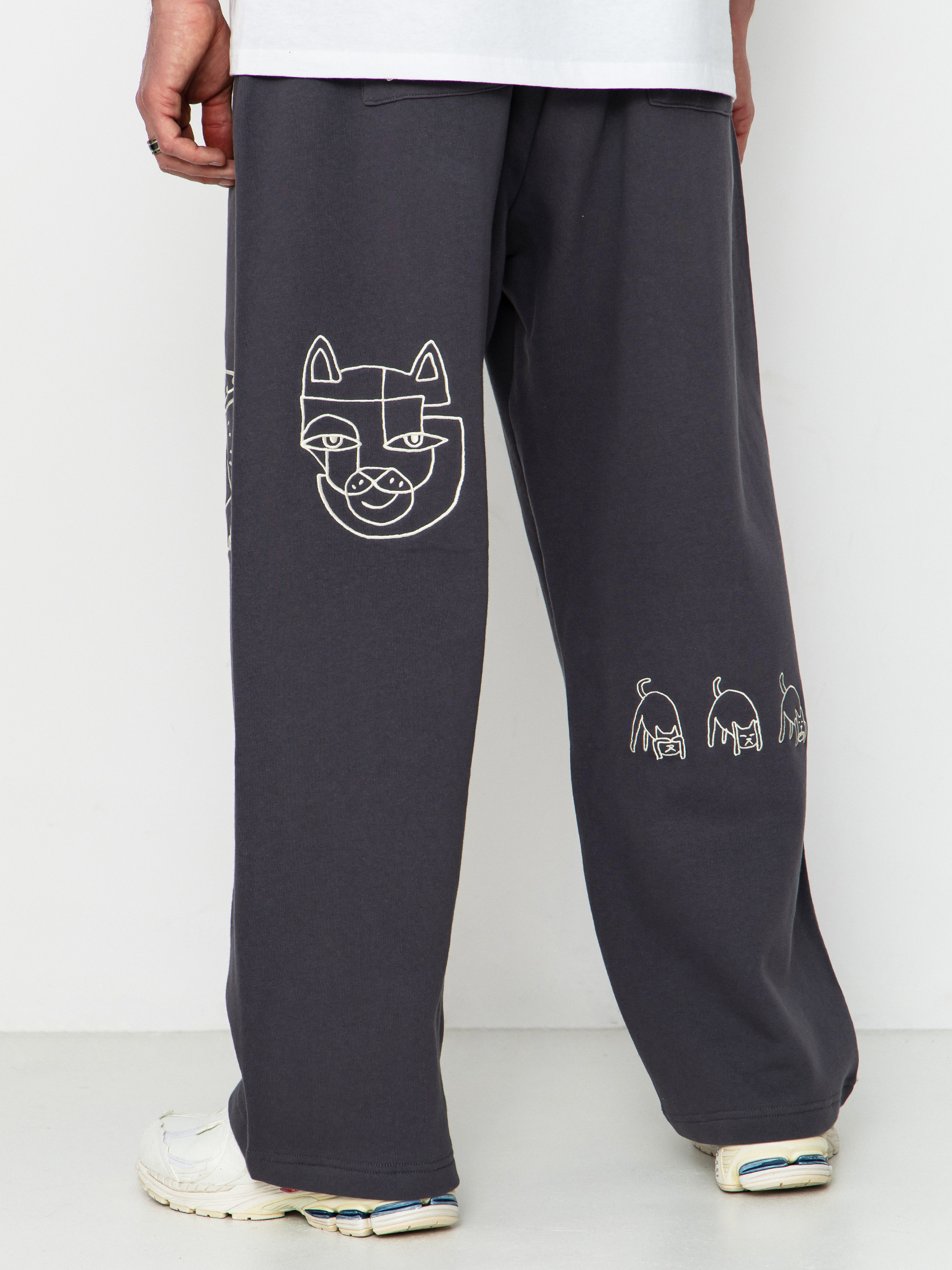 Pantaloni RipNDip Blonded Straight Leg (charcoal)