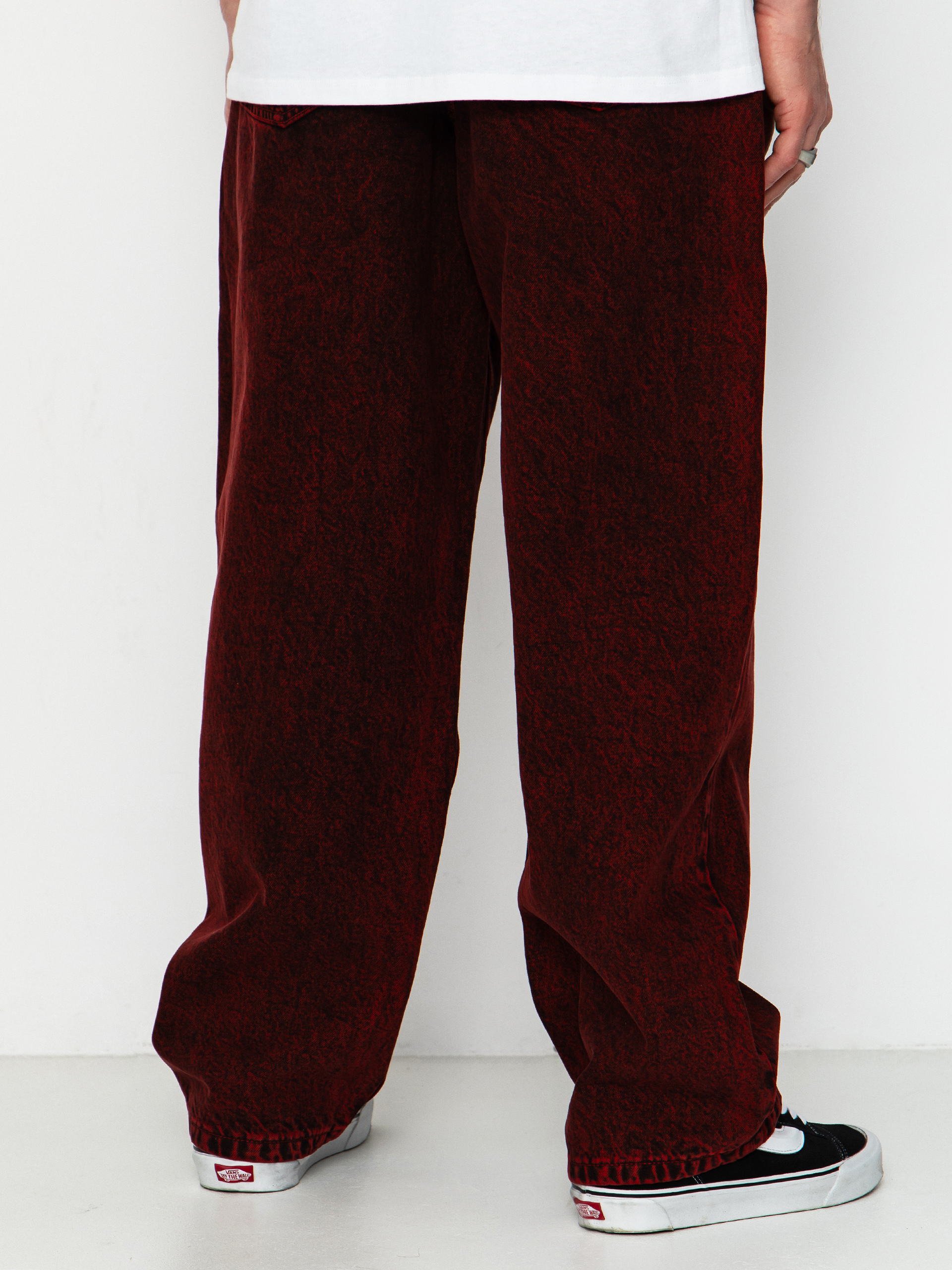 Pantaloni Vans Check 5 Baggy Acid Overdyed Denim (racing red)