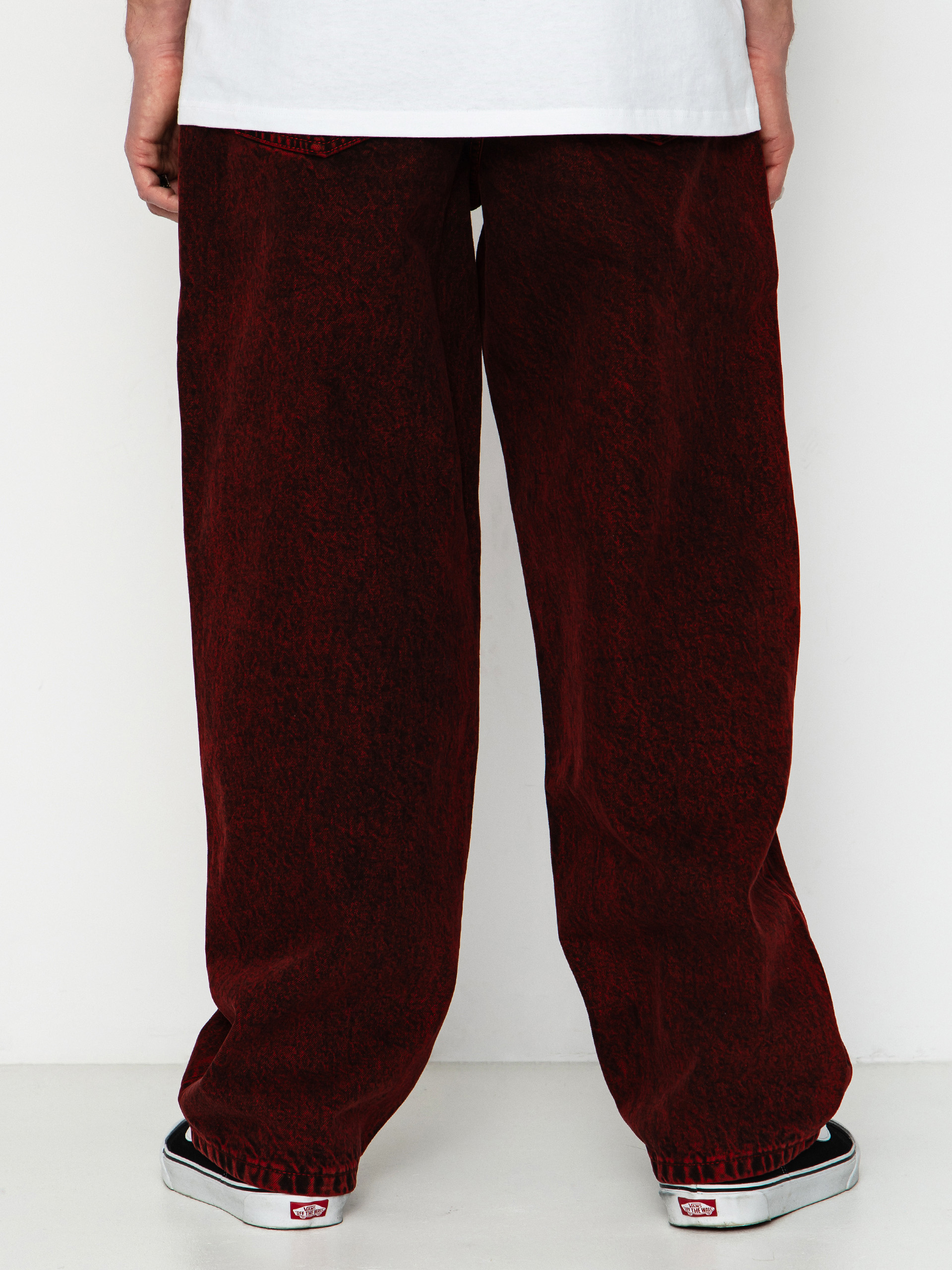 Pantaloni Vans Check 5 Baggy Acid Overdyed Denim (racing red)