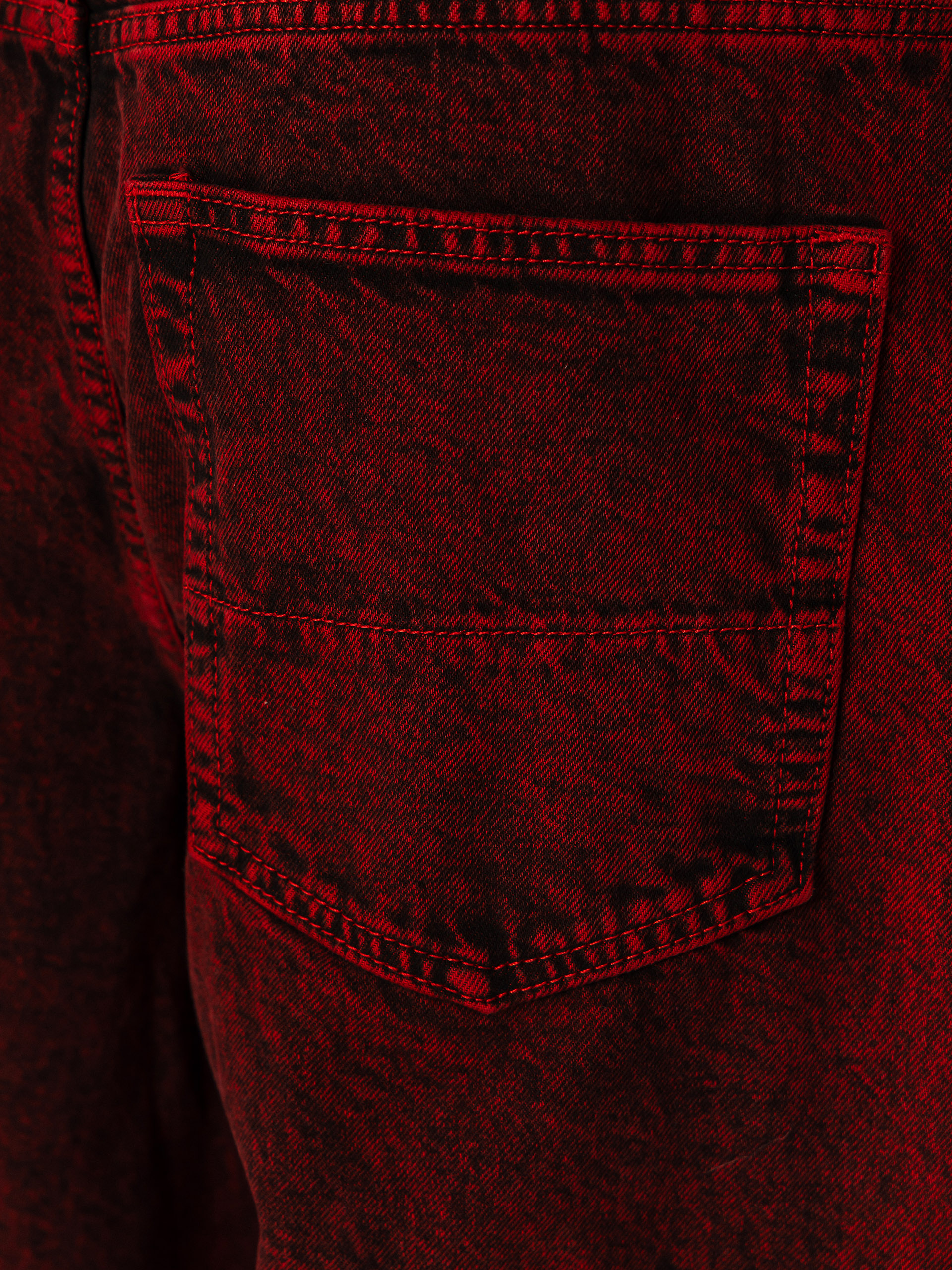 Pantaloni Vans Check 5 Baggy Acid Overdyed Denim (racing red)