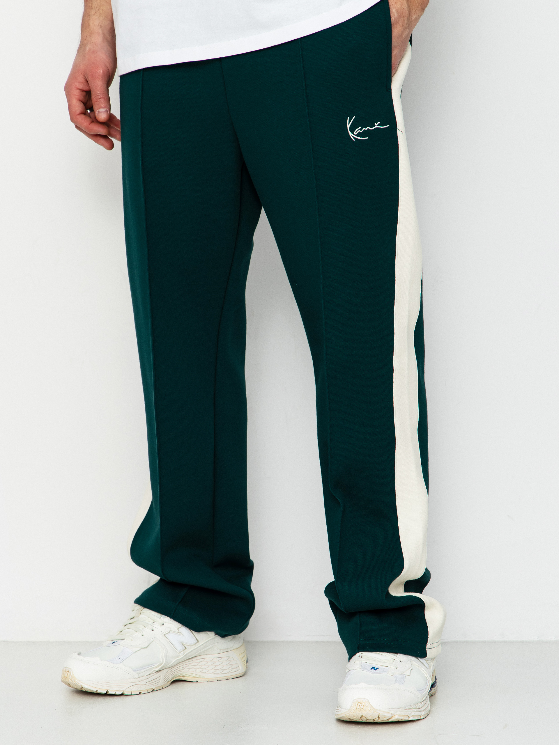 Pantaloni Karl Kani Signature Sidestripe Pique (green)
