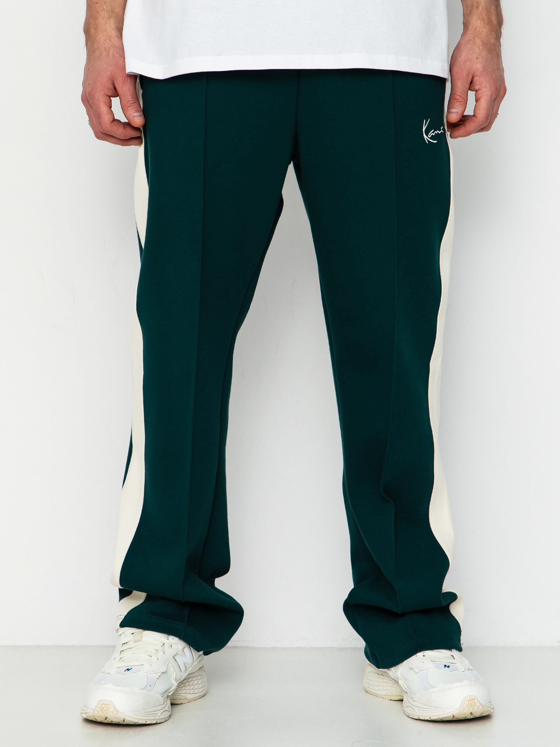 Pantaloni Karl Kani Signature Sidestripe Pique (green)