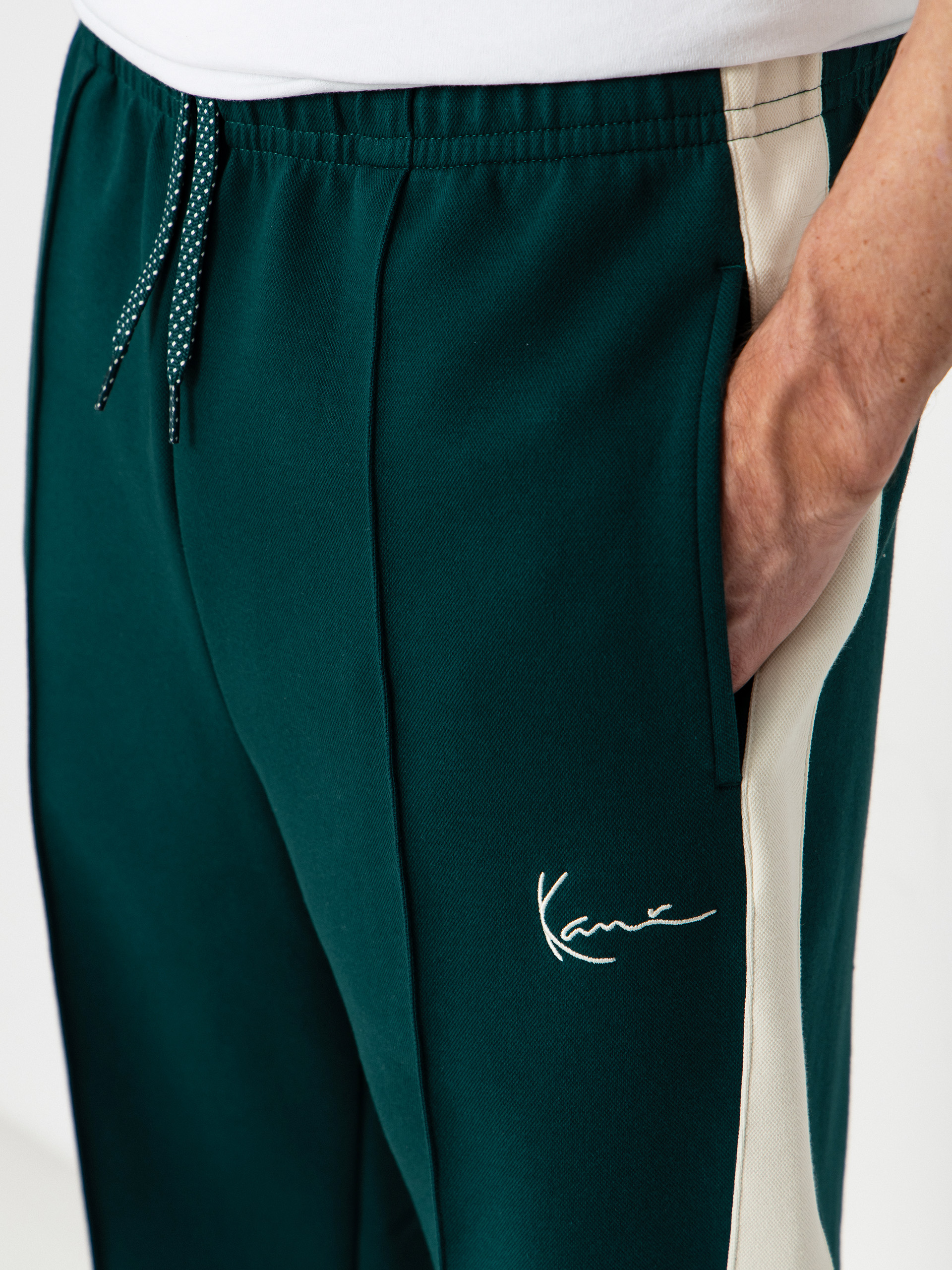 Pantaloni Karl Kani Signature Sidestripe Pique (green)