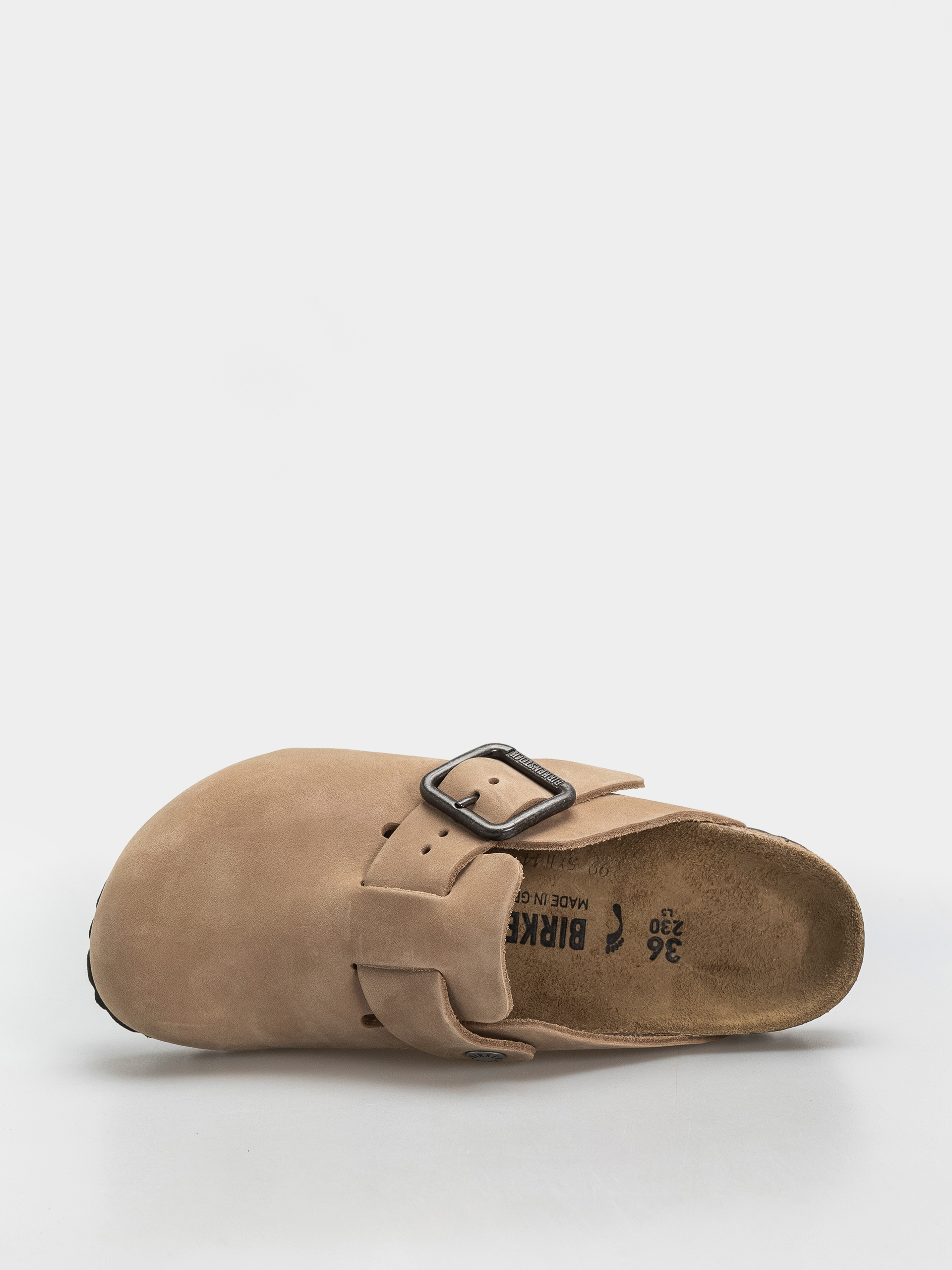 Șlapi Birkenstock Boston Wire Buckle Nubuck Leather Narrow (sandcastle)