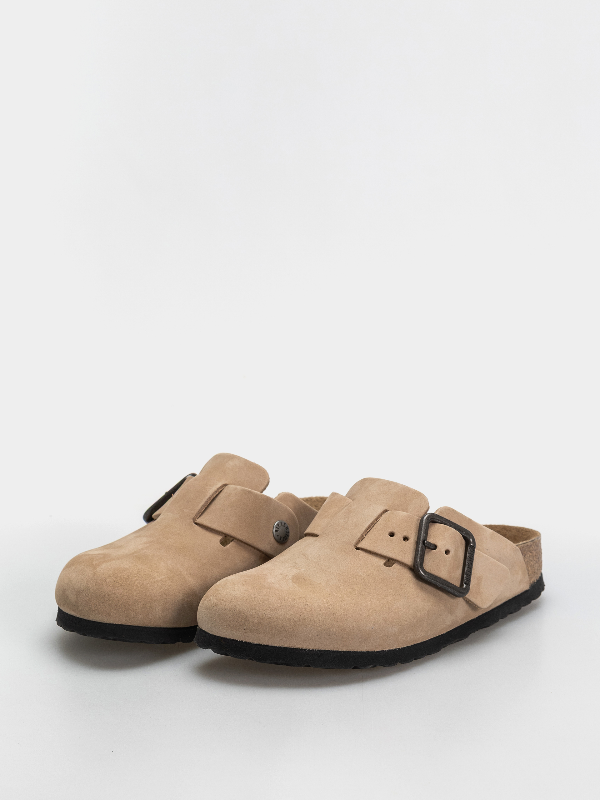 Șlapi Birkenstock Boston Wire Buckle Nubuck Leather Narrow (sandcastle)
