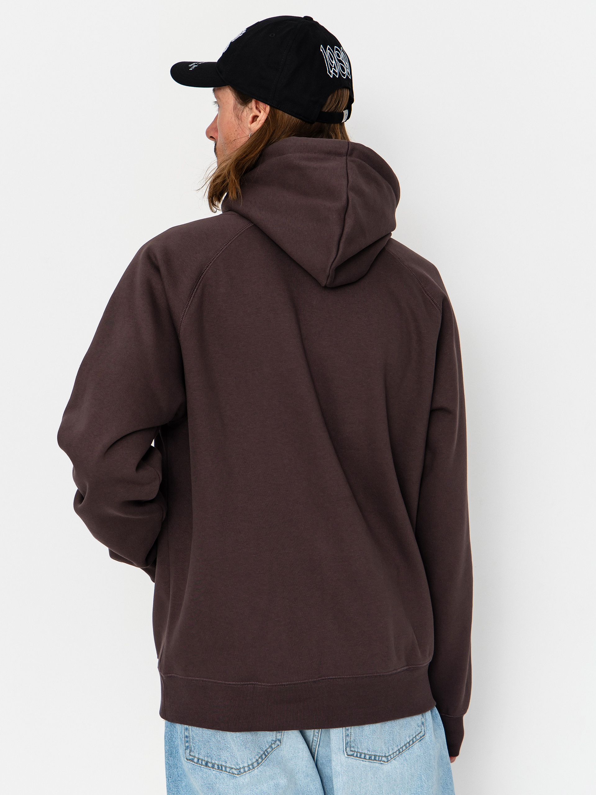 Hanorac cu glugă Carhartt WIP Chase HD (shale/gold)