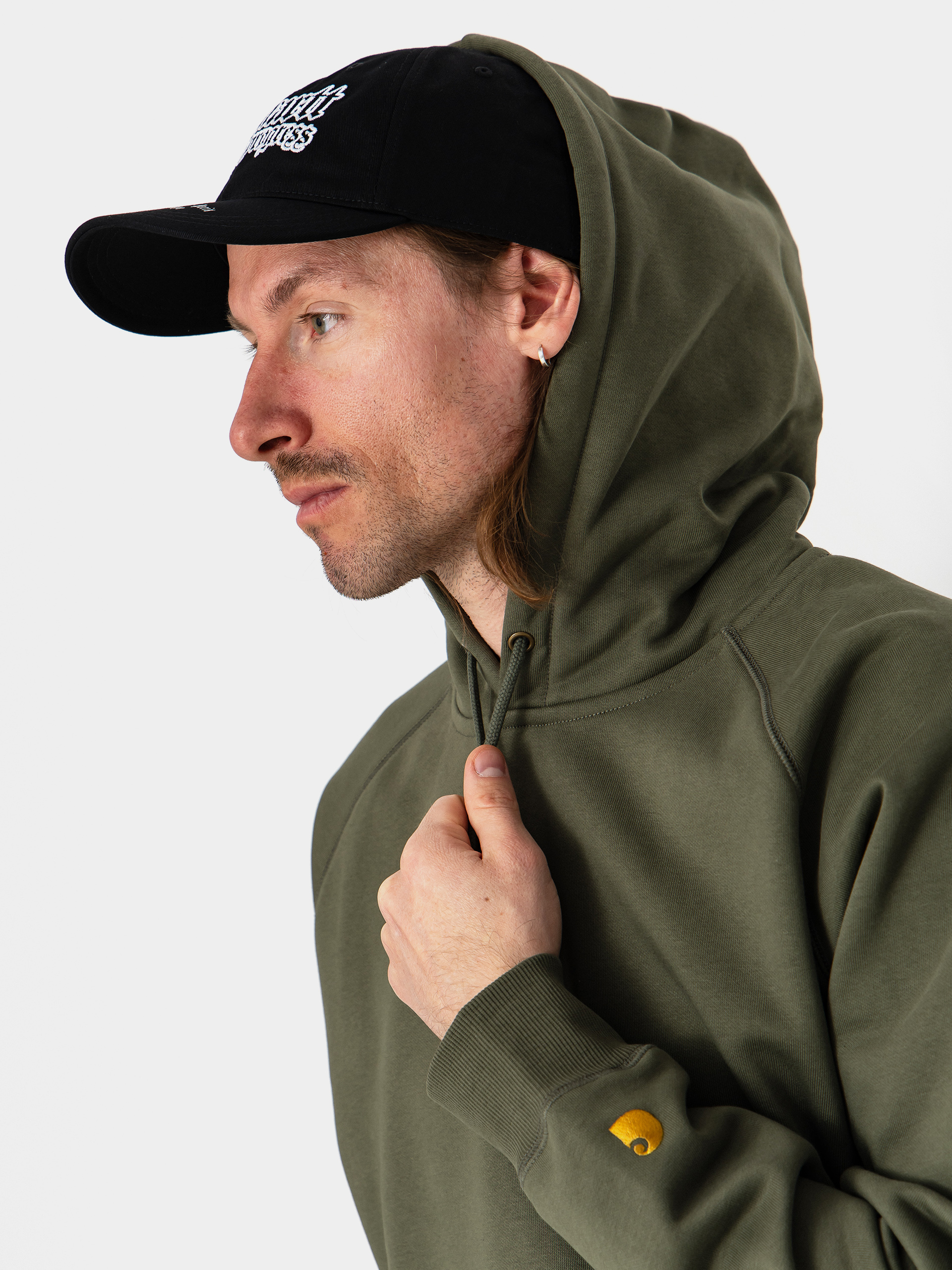 Hanorac cu glugă Carhartt WIP Chase HD (leaf/gold)