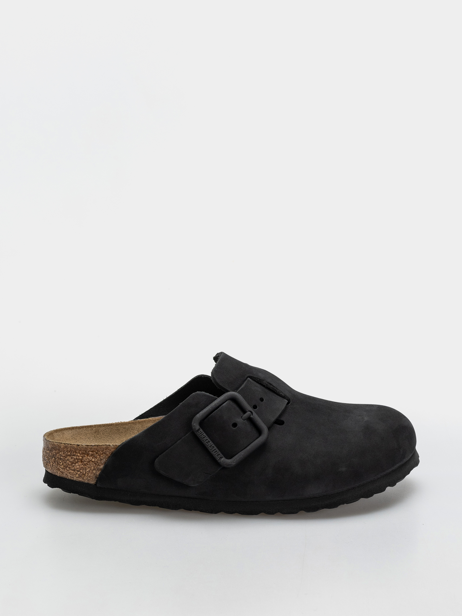 Șlapi Birkenstock Boston Oiled Leather Narrow Wmn - gri (black)