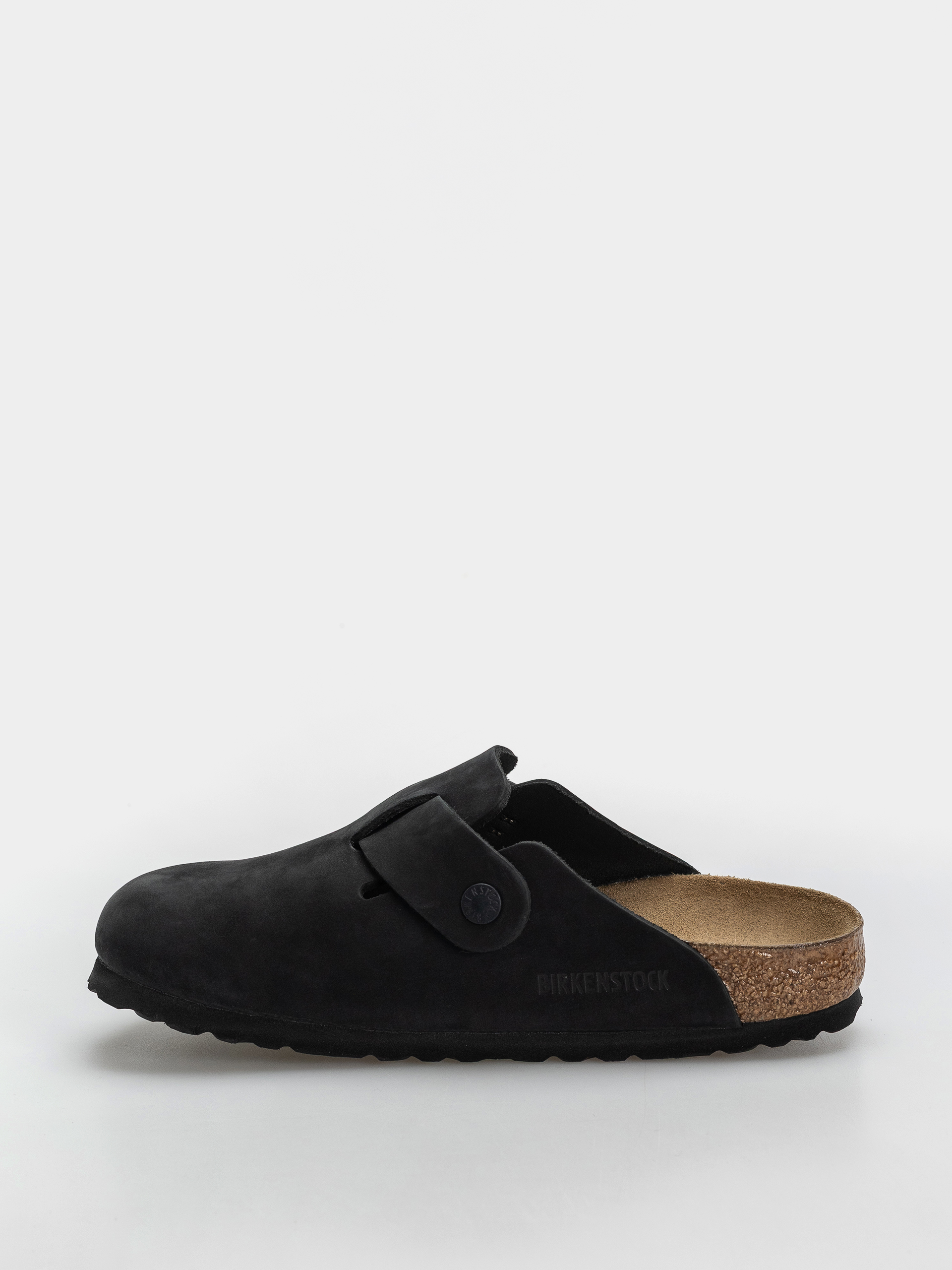 Șlapi Birkenstock Boston Wire Buckle Nubuck Leather Narrow (black)
