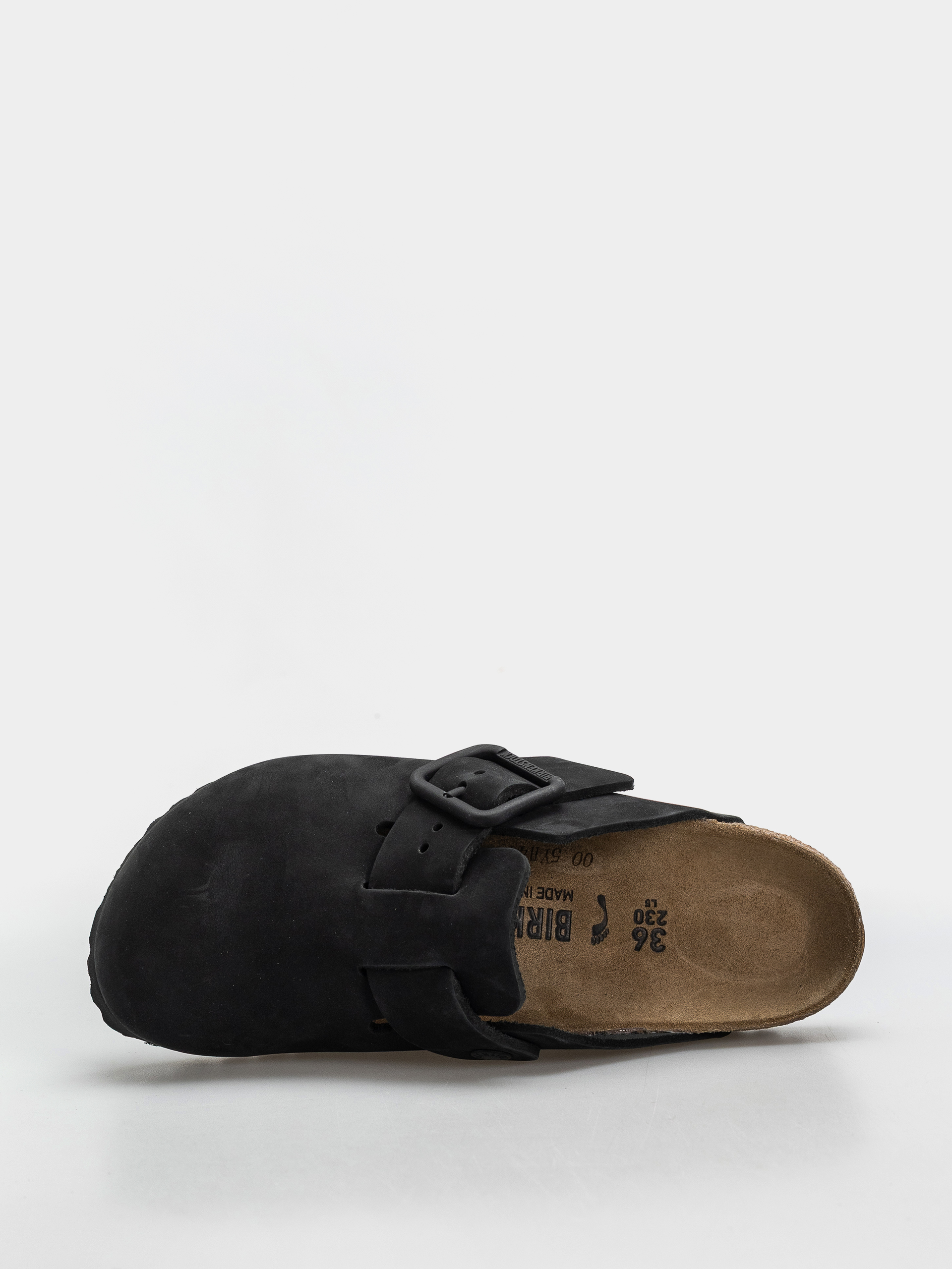 Șlapi Birkenstock Boston Wire Buckle Nubuck Leather Narrow (black)