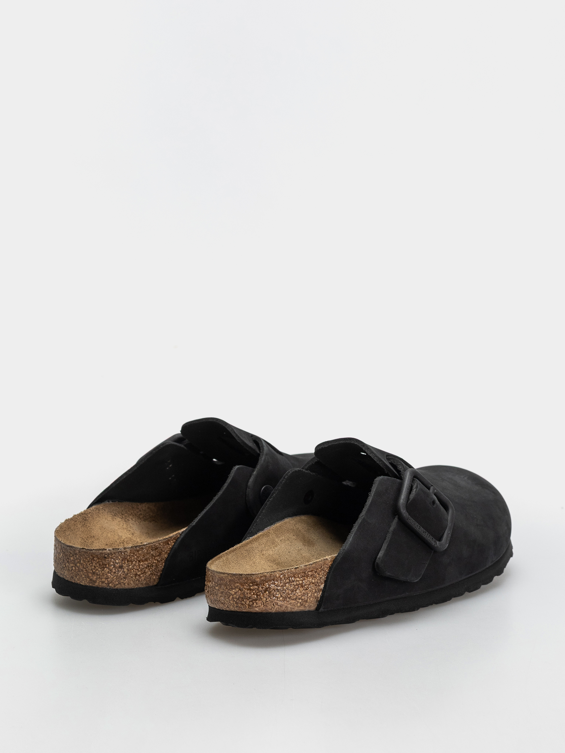 Șlapi Birkenstock Boston Wire Buckle Nubuck Leather Narrow (black)