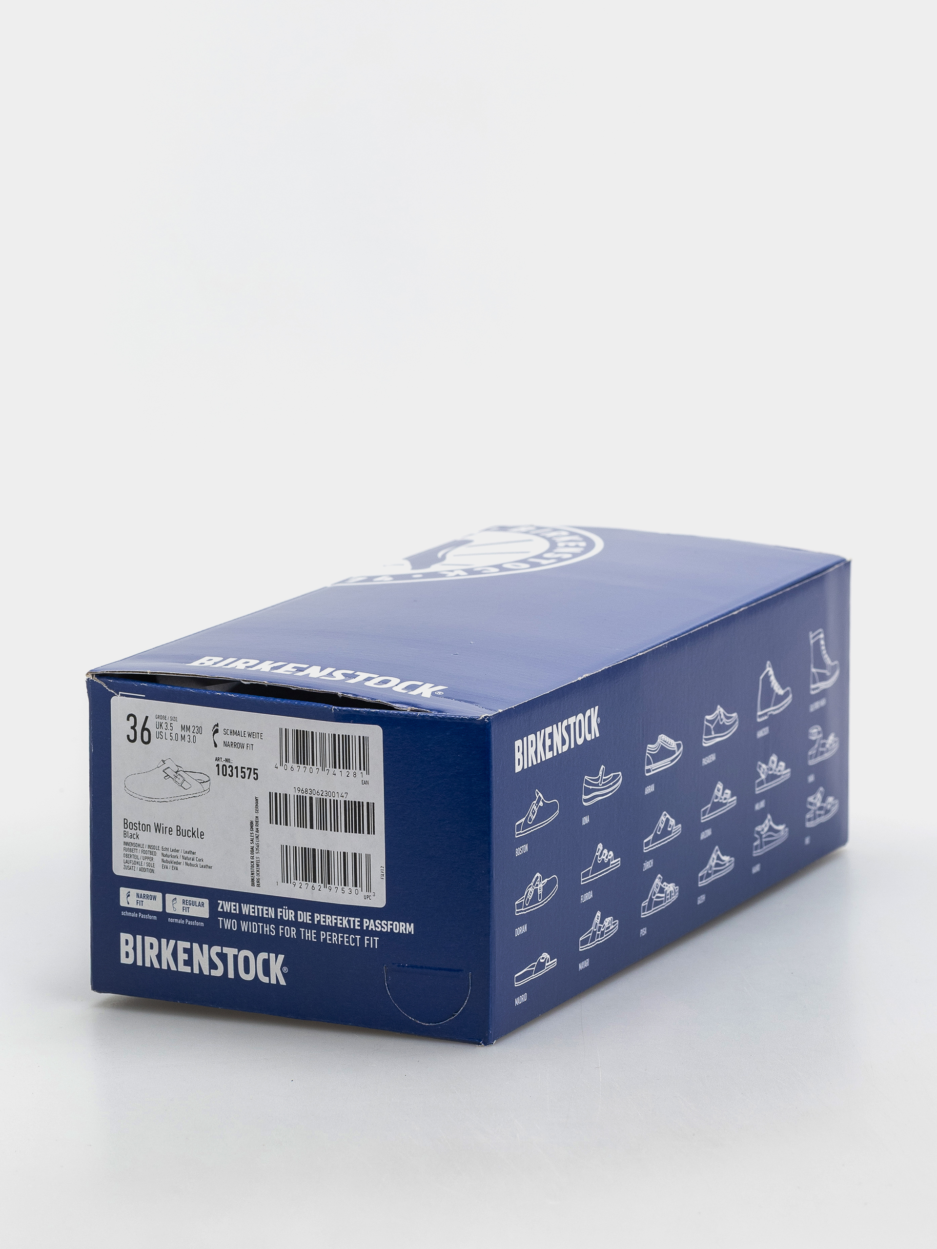 Șlapi Birkenstock Boston Wire Buckle Nubuck Leather Narrow (black)