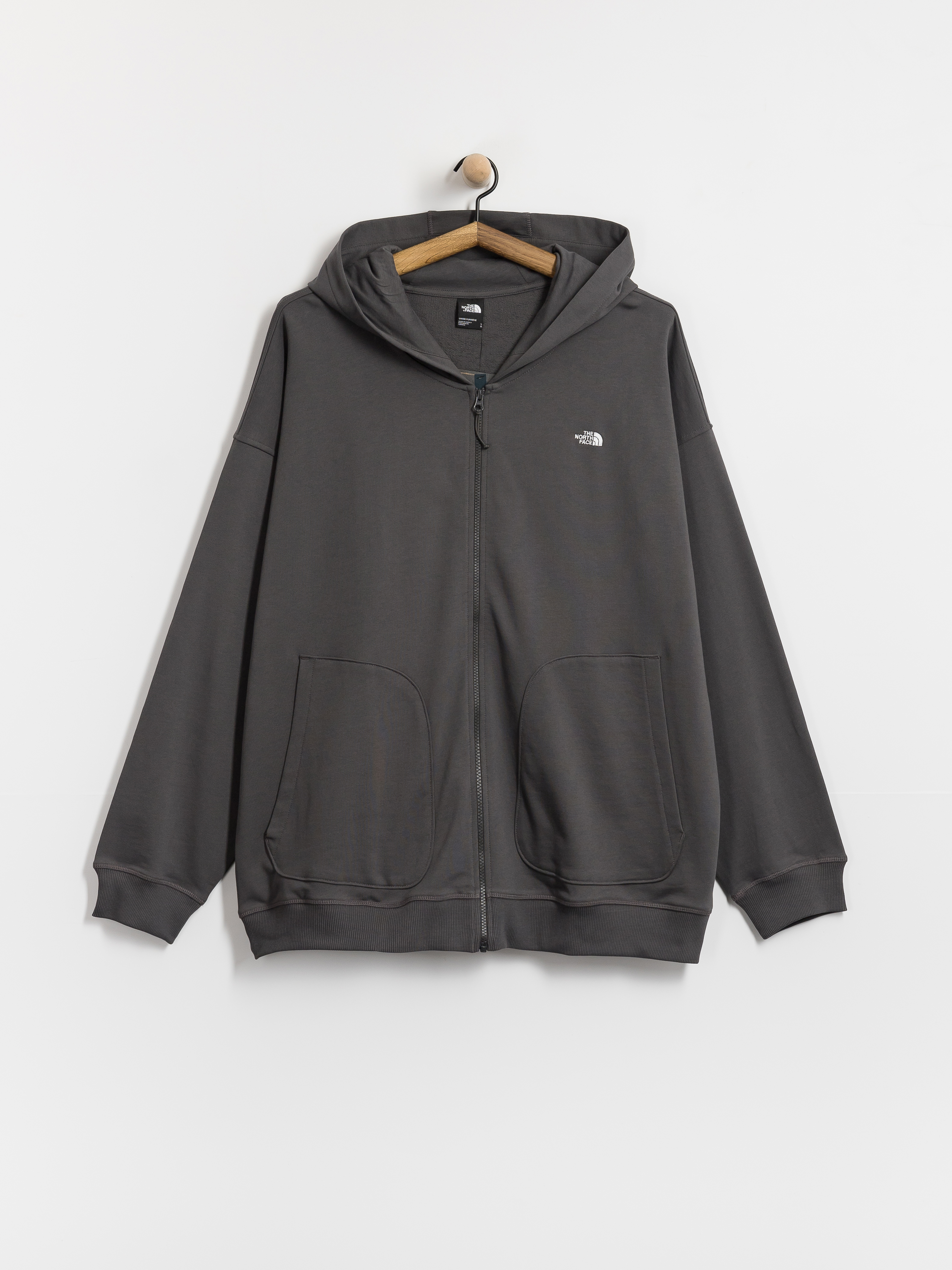 Hanorac cu glugă The North Face Essential Oversize ZHD (anthracite grey)
