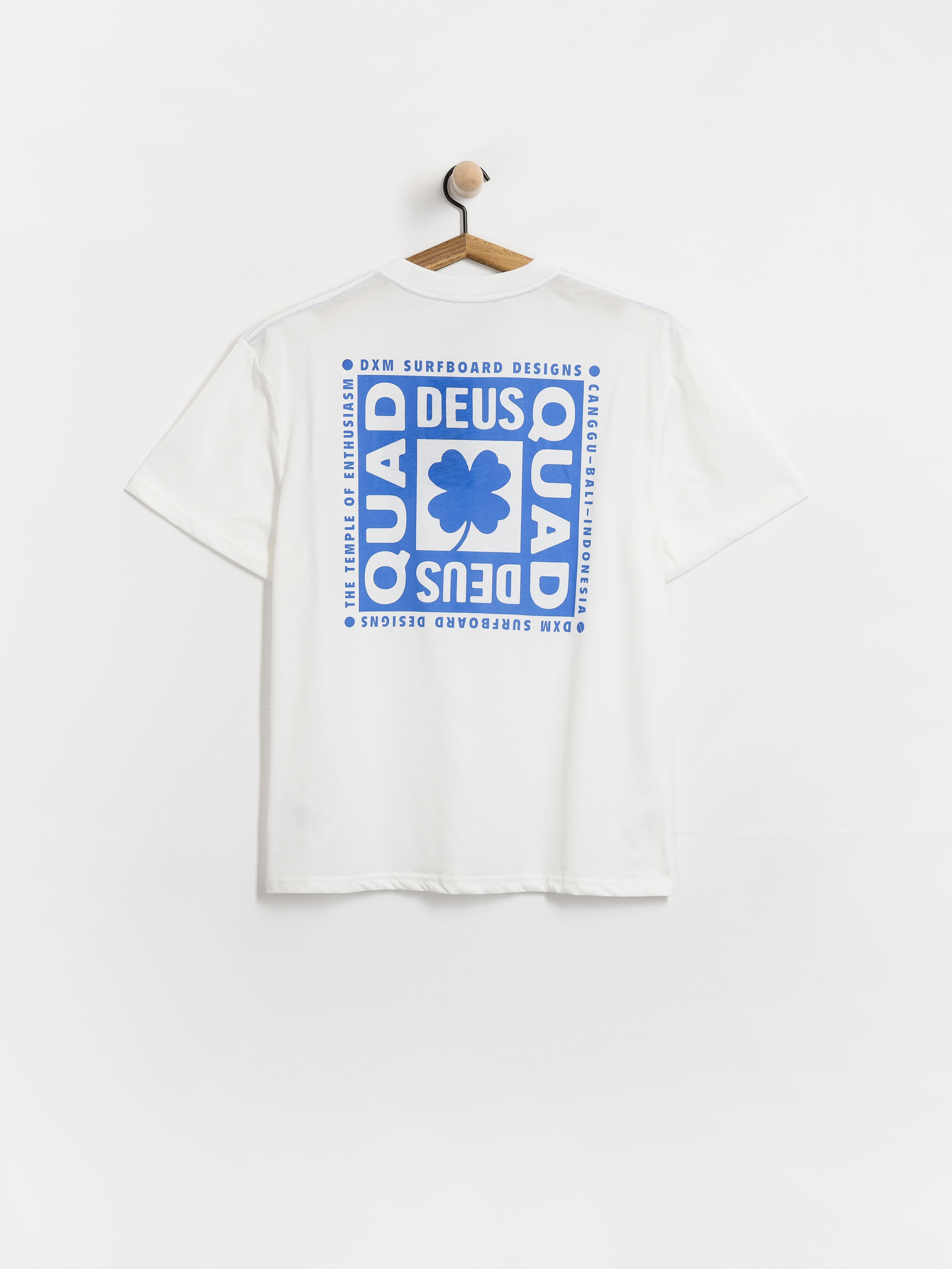 Tricou Deus Ex Machina Quad (vintage white)