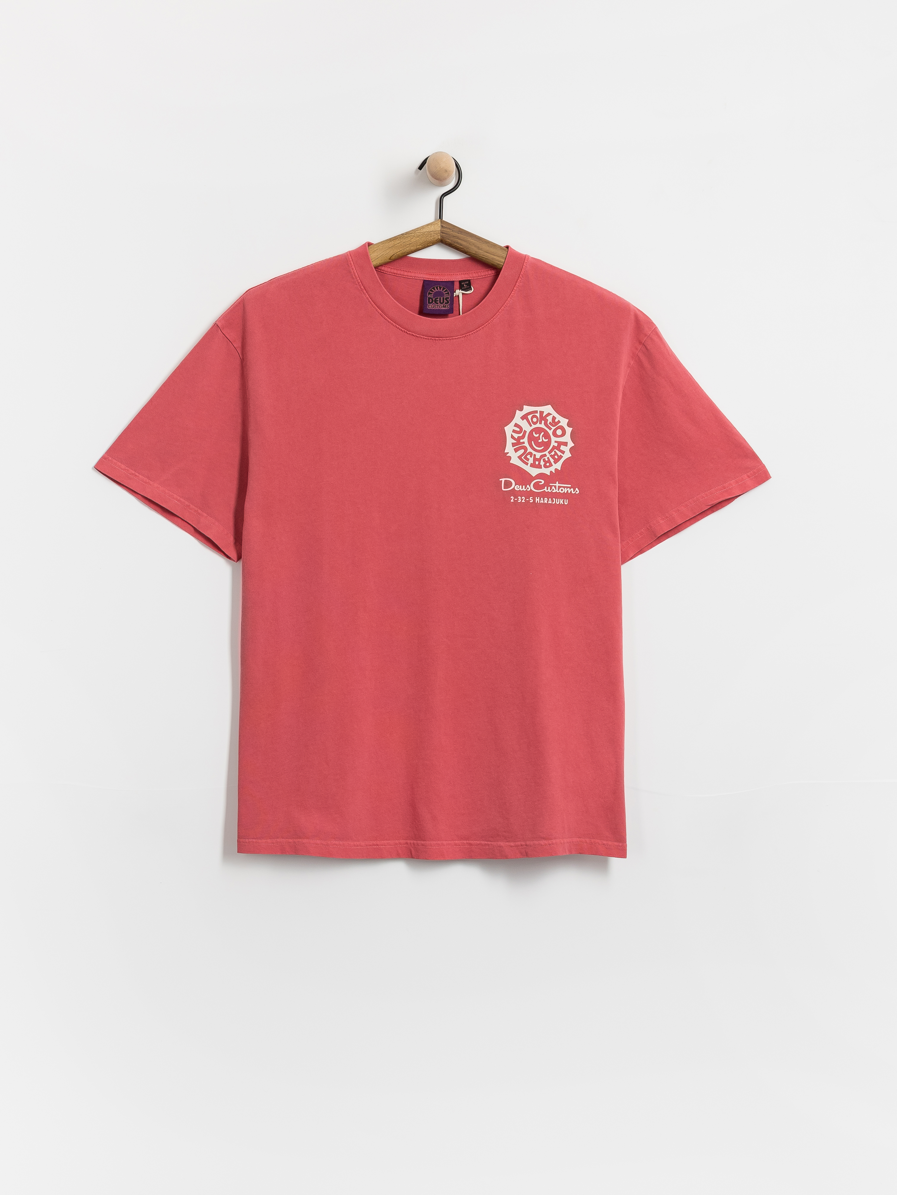 Tricou Deus Ex Machina Tokyo Address (melon red)