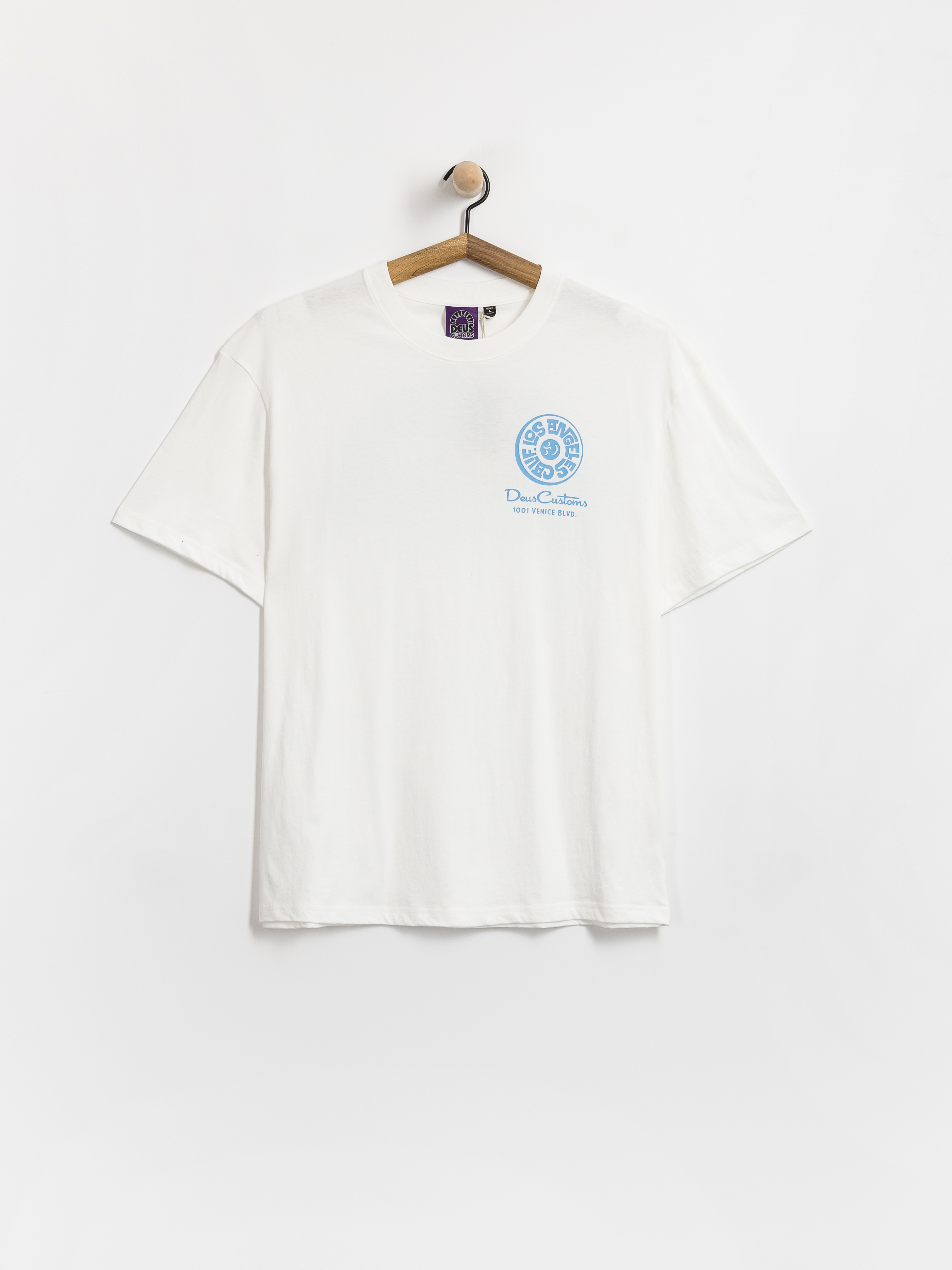 Tricou Deus Ex Machina Los Angeles Address (vintage white)