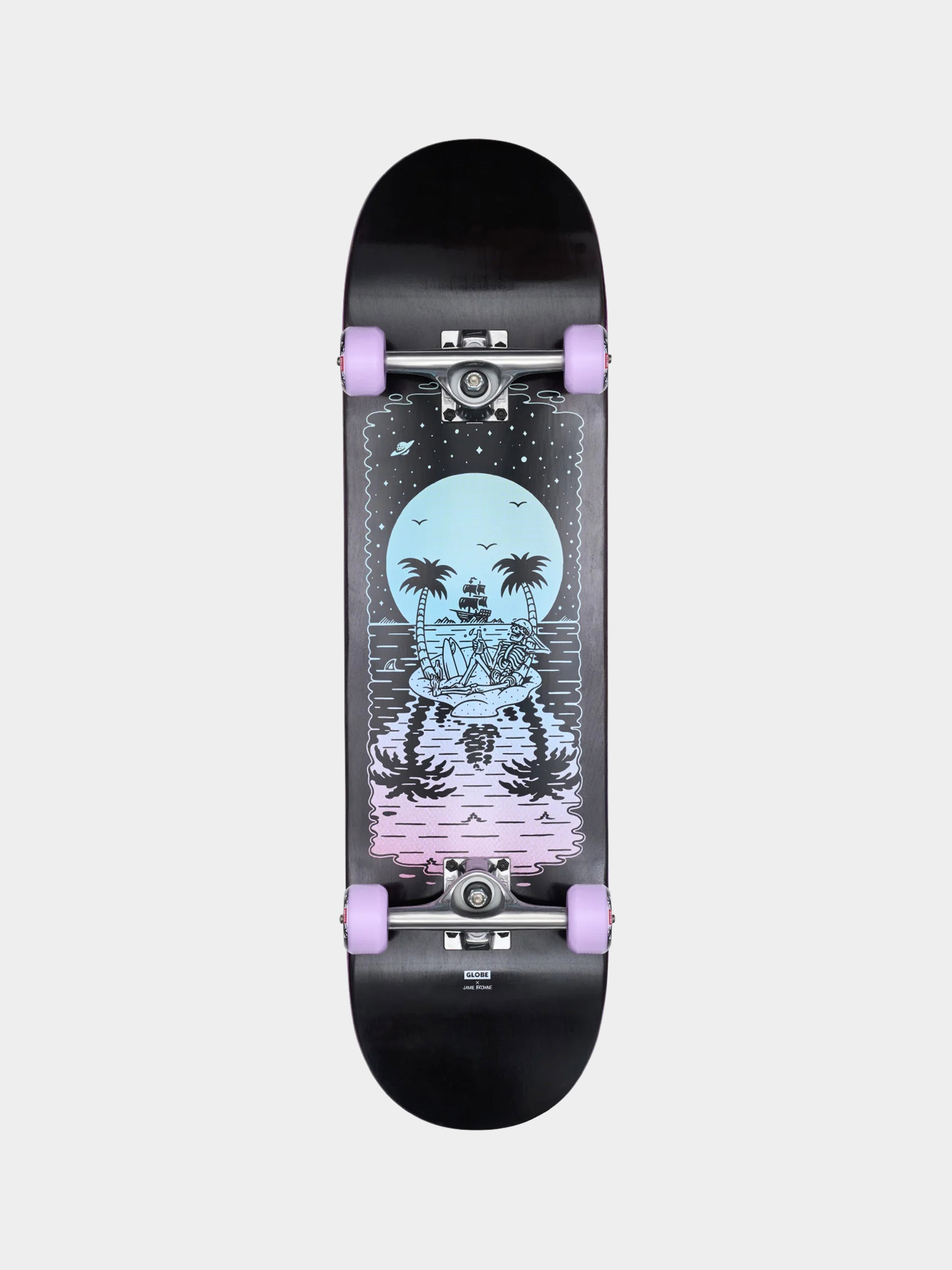 Skateboard Globe G2 Reflection (black/purple)
