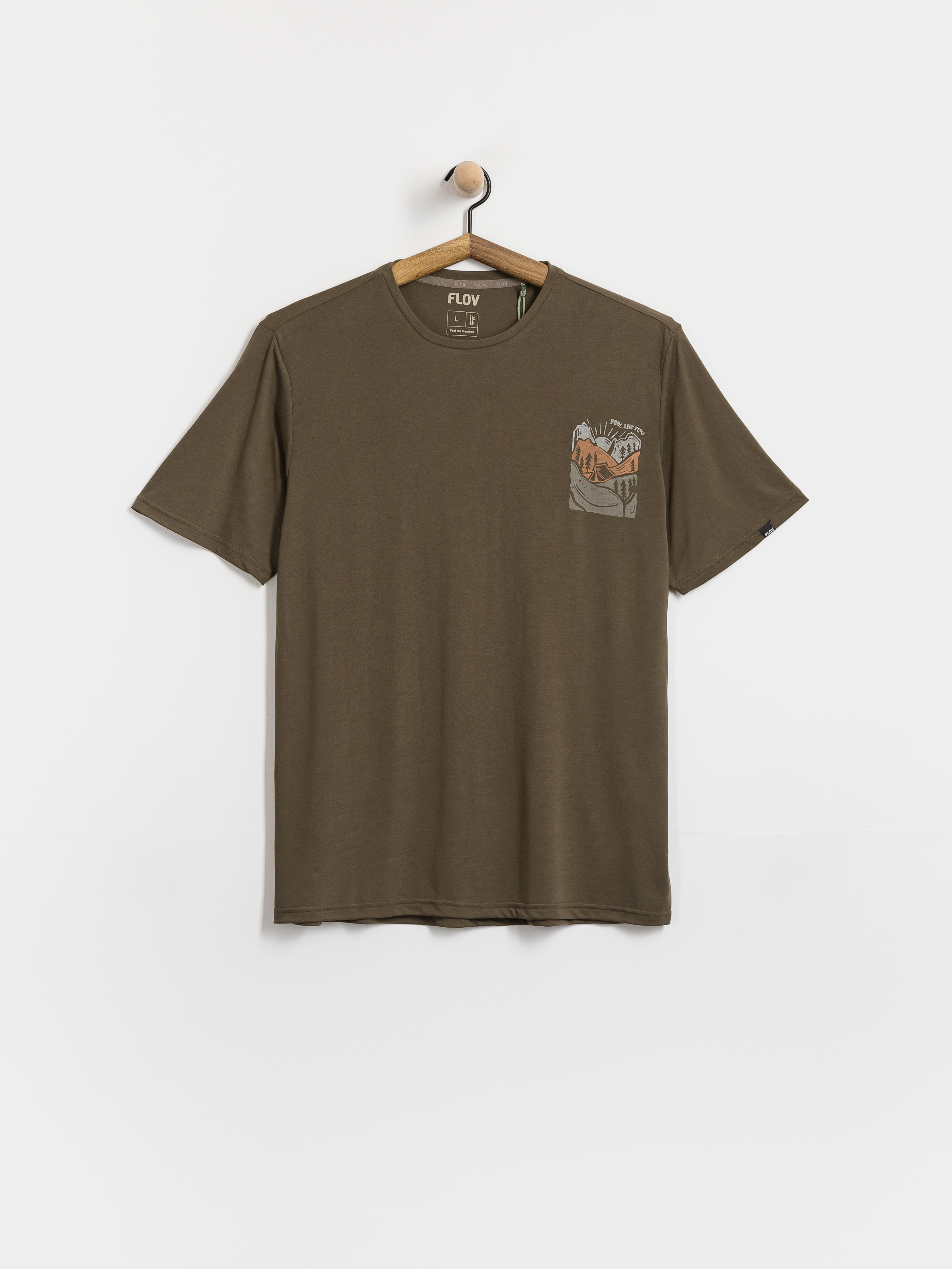 Tricou FLOV Timberon (dark brown/orange)