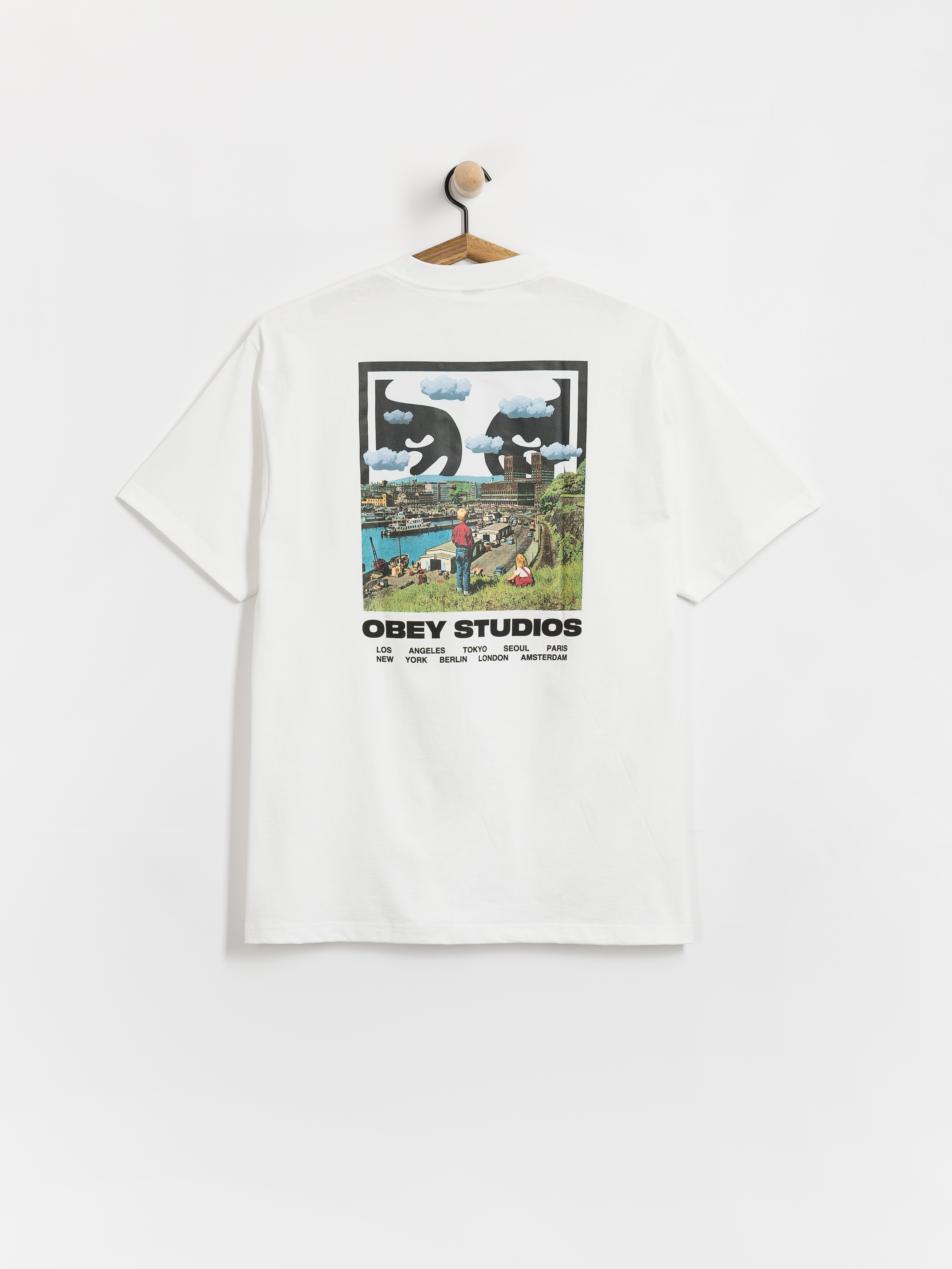 Tricou OBEY Sky Face (white)