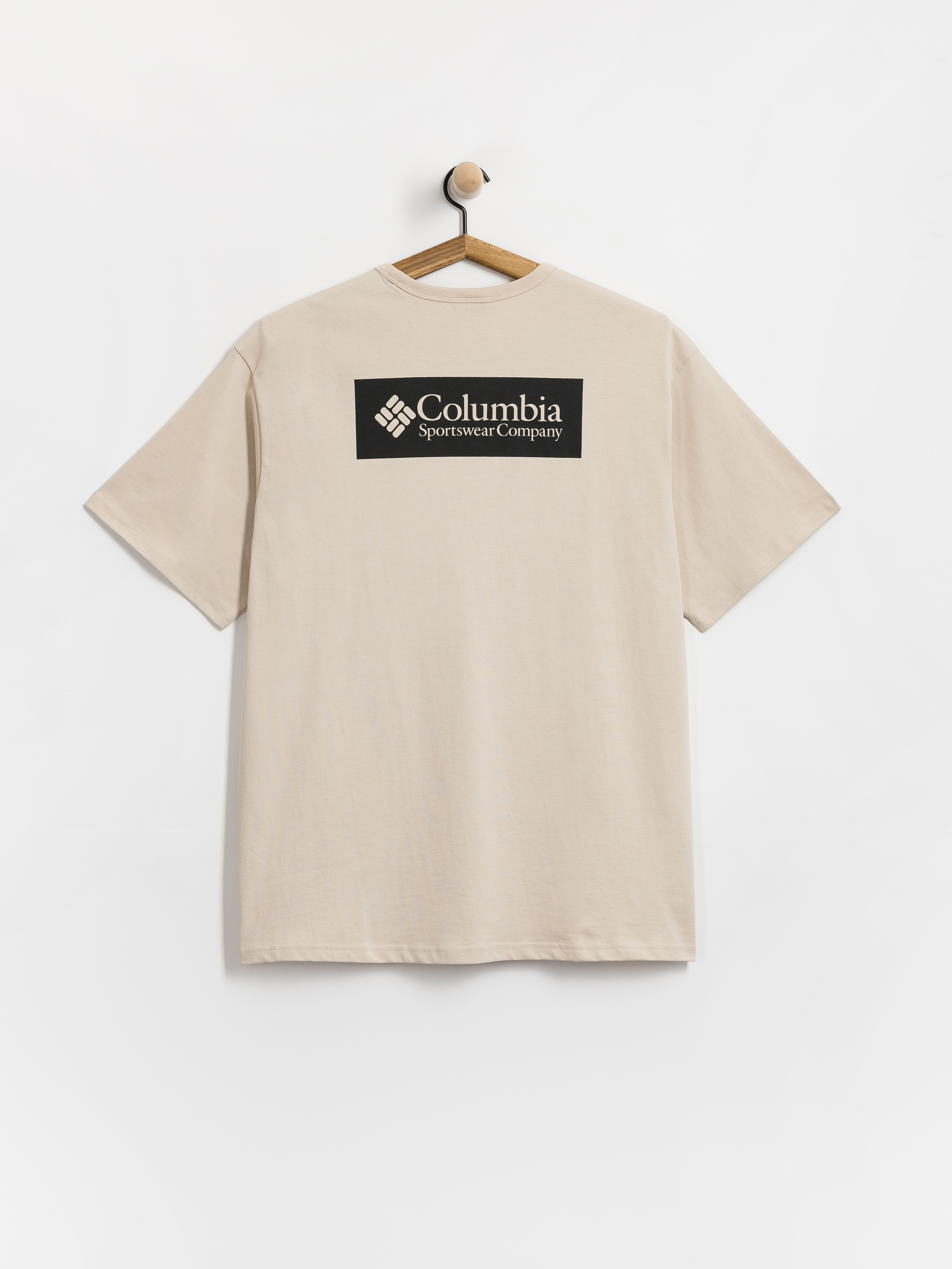 Tricou Columbia CSC Heavyweight Iconic - bej (dark stone/csc box logo)