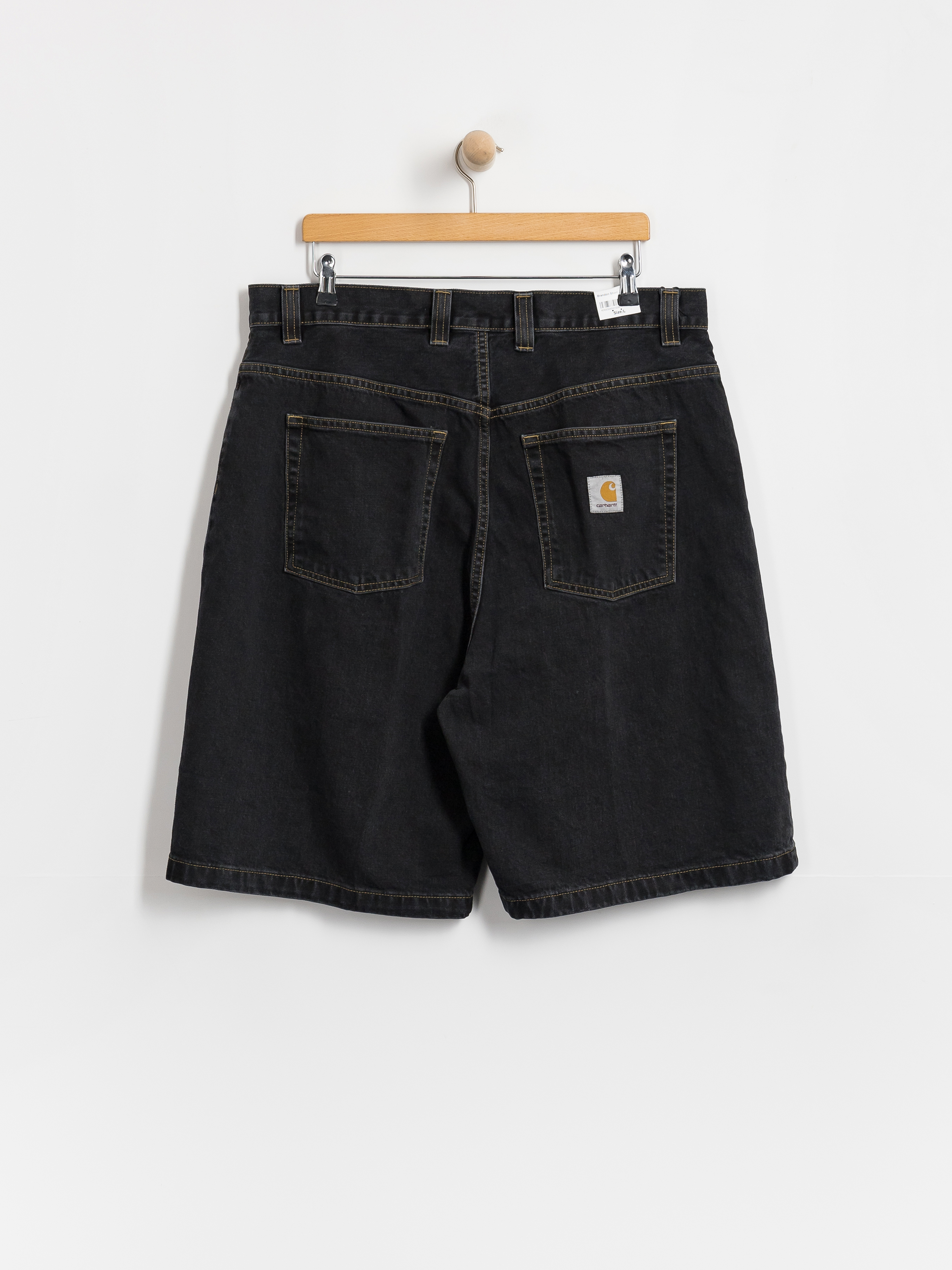 Pantaloni scurți Carhartt WIP Brandon (black stone washed)