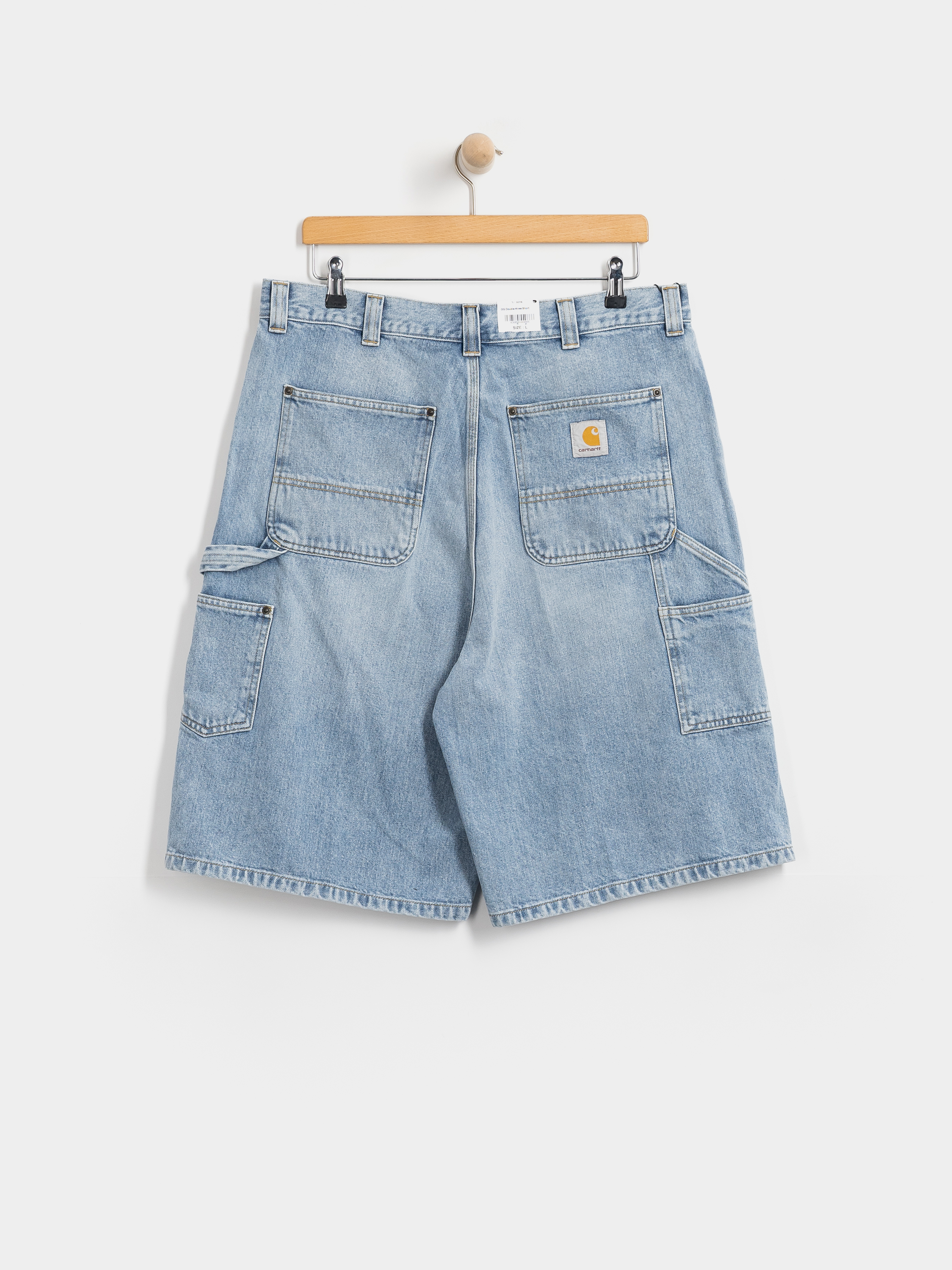 Pantaloni scurți Carhartt WIP OG Double Knee (blue heavy worn bleached)