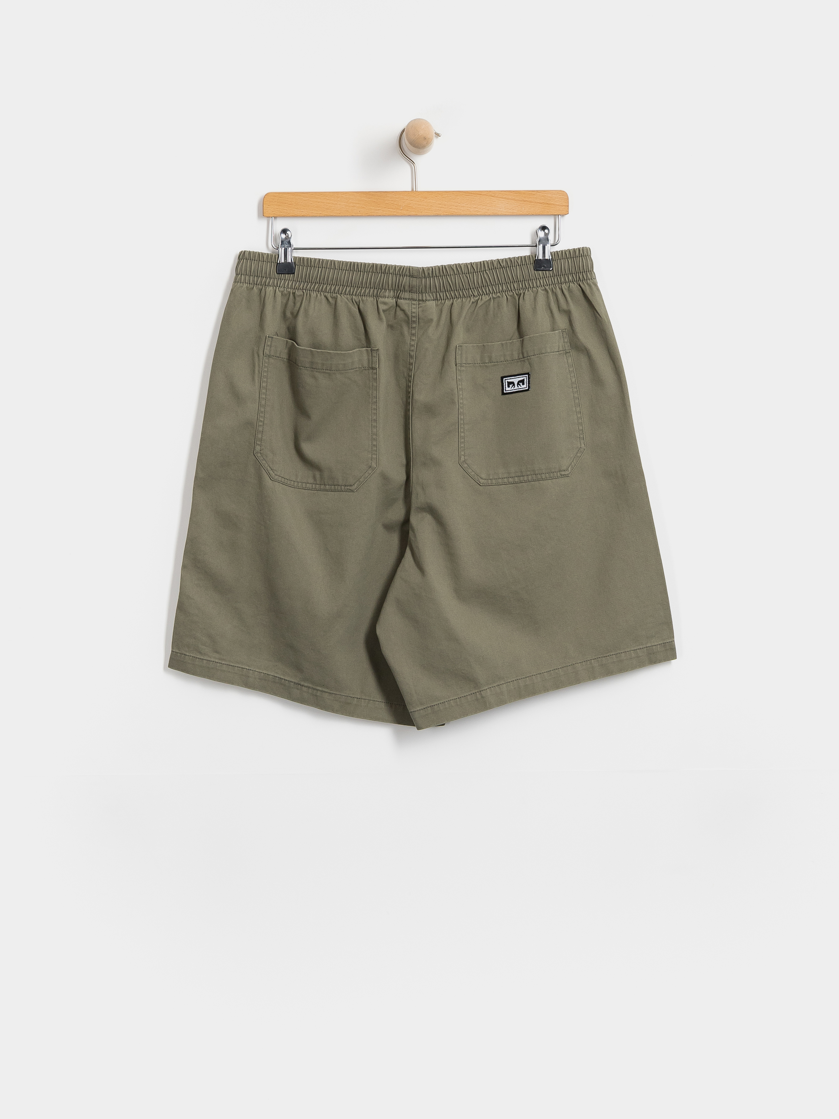 Pantaloni scurți OBEY Theo Easy (smokey olive faded wash)