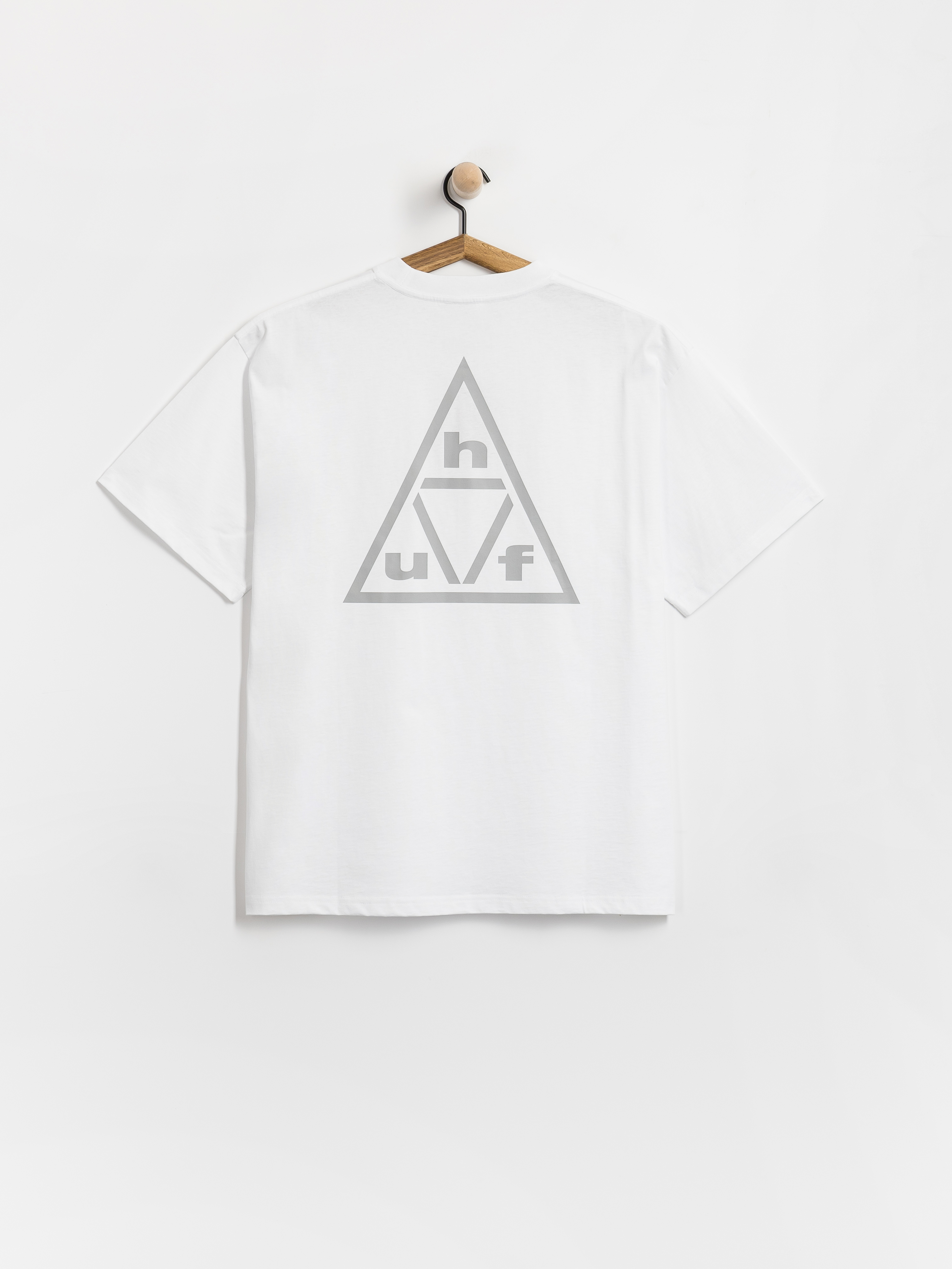 Tricou HUF Triple Triangle (white/grey)