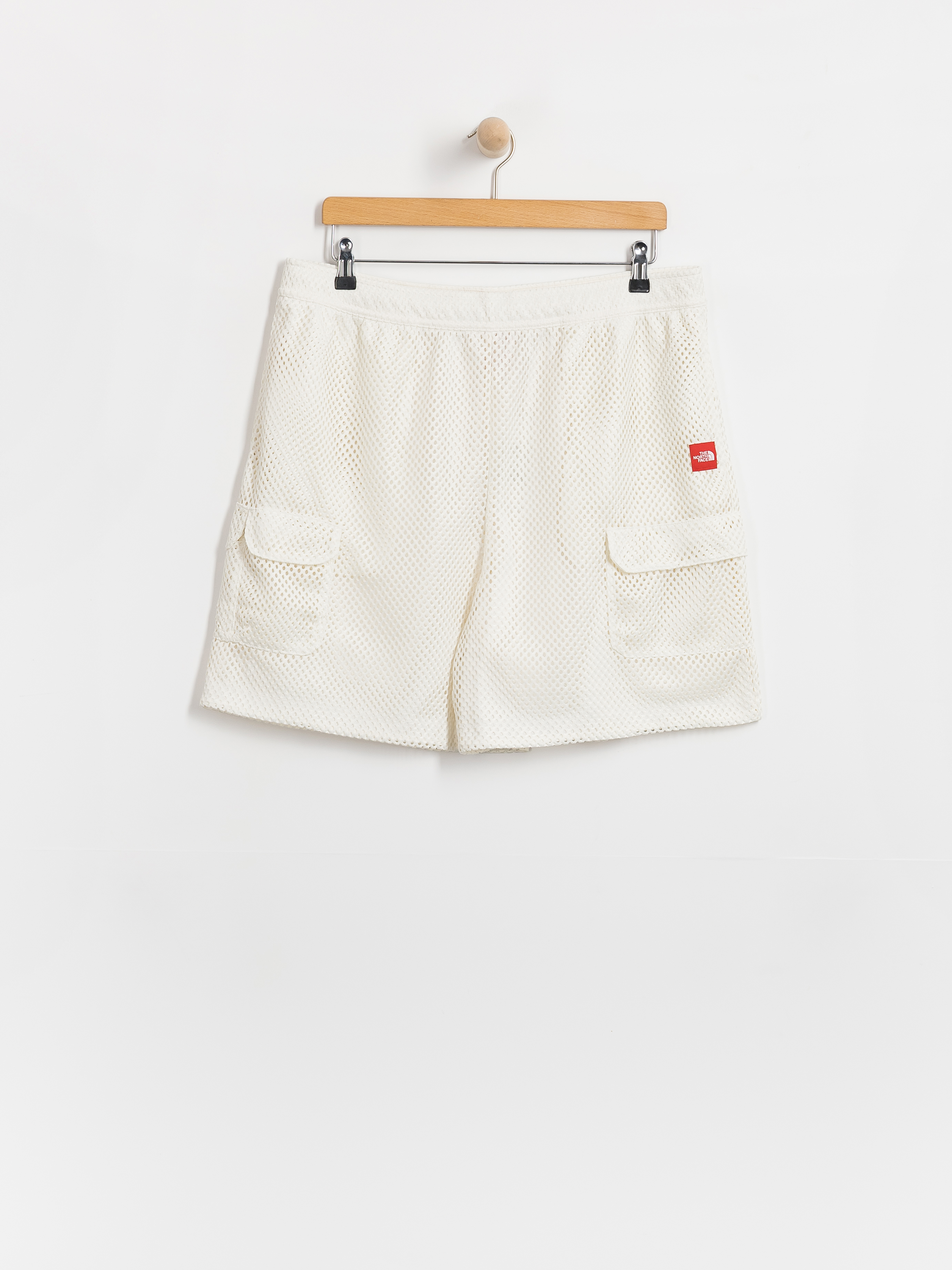 Pantaloni scurți The North Face Tnf Red Box Mesh Utility (white dune)