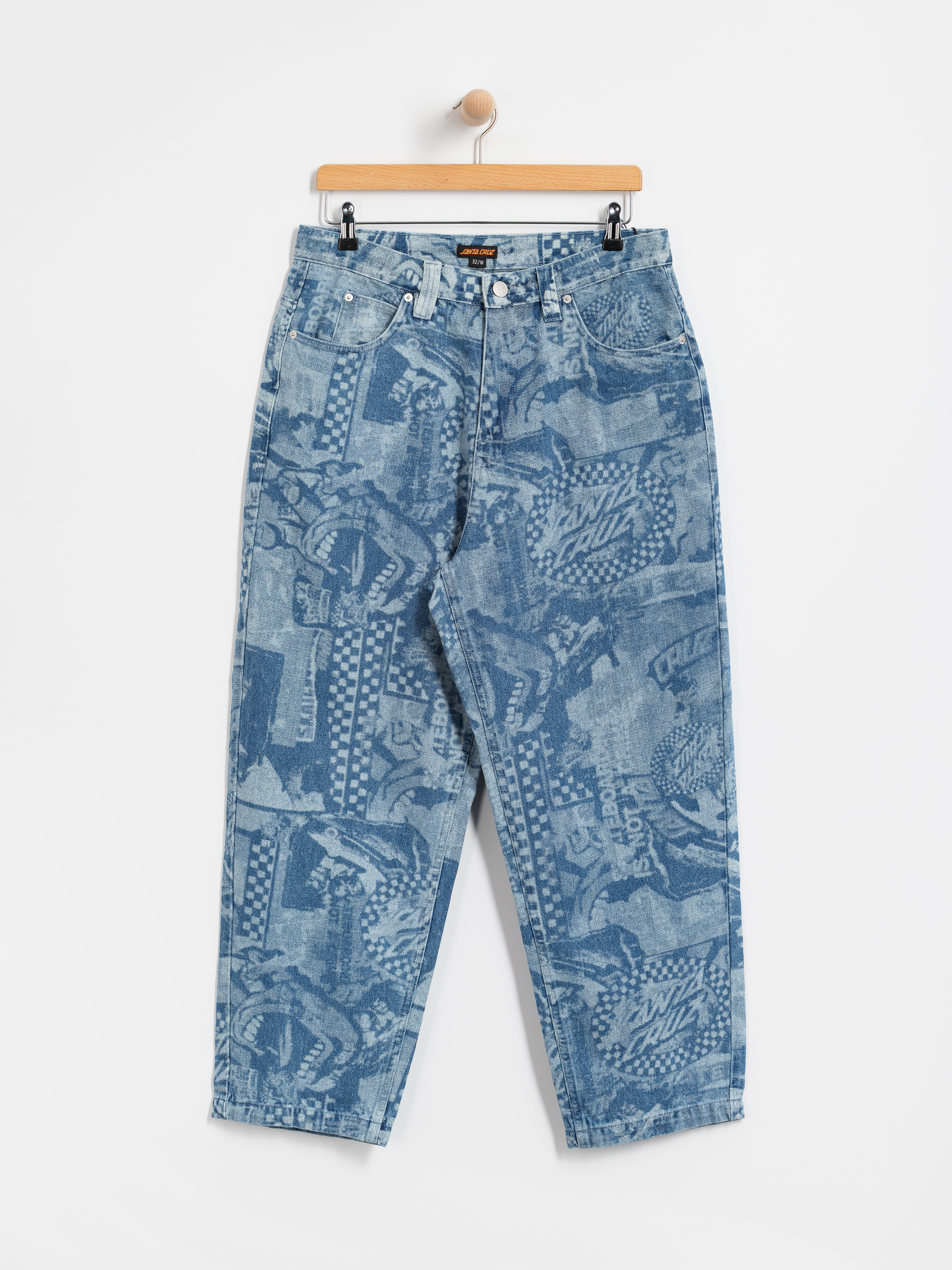 Pantaloni Santa Cruz Big (stonewash collage)