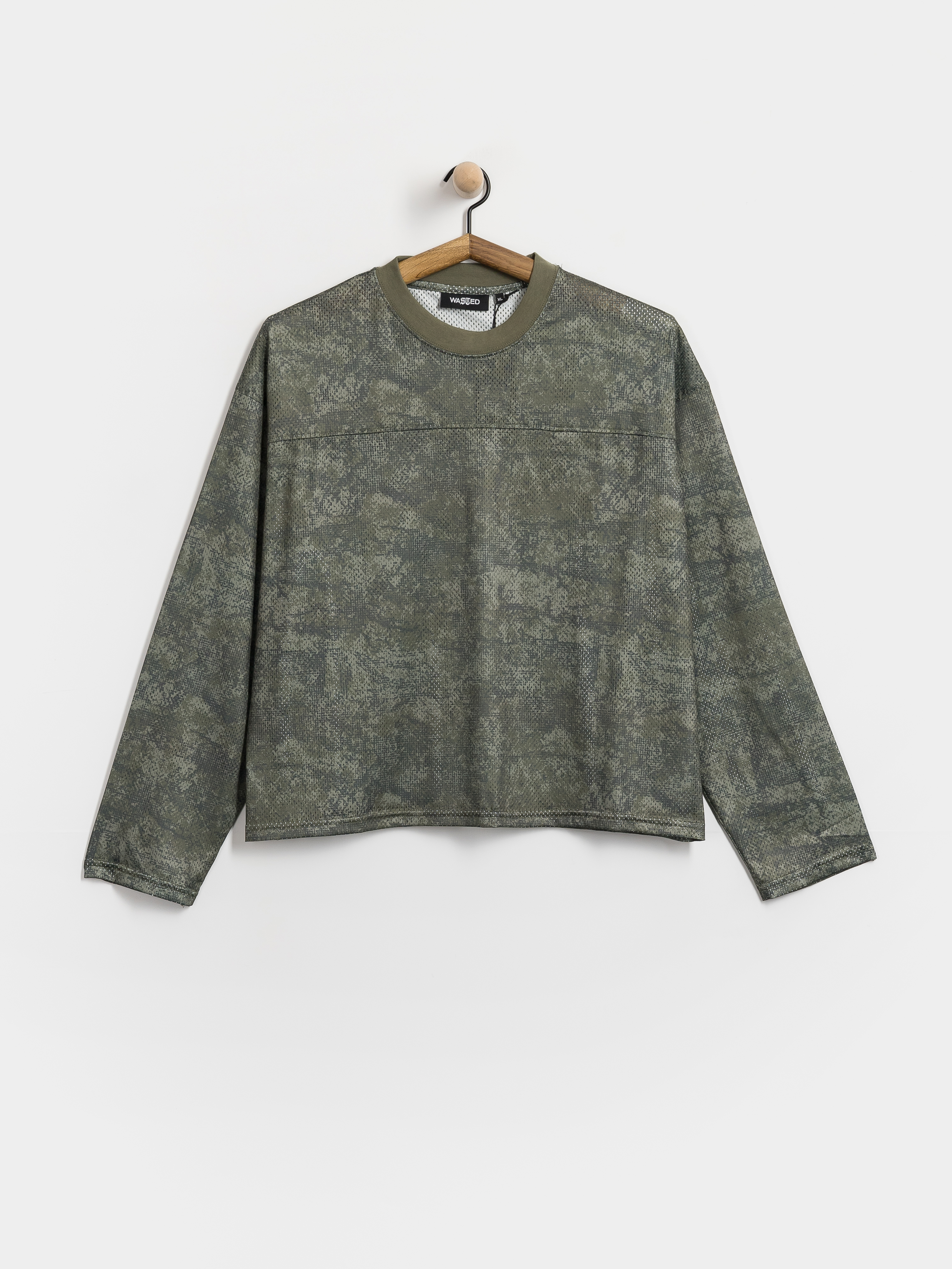 Longsleeve Wasted Paris Swarm Mesh (olive khaki camo)