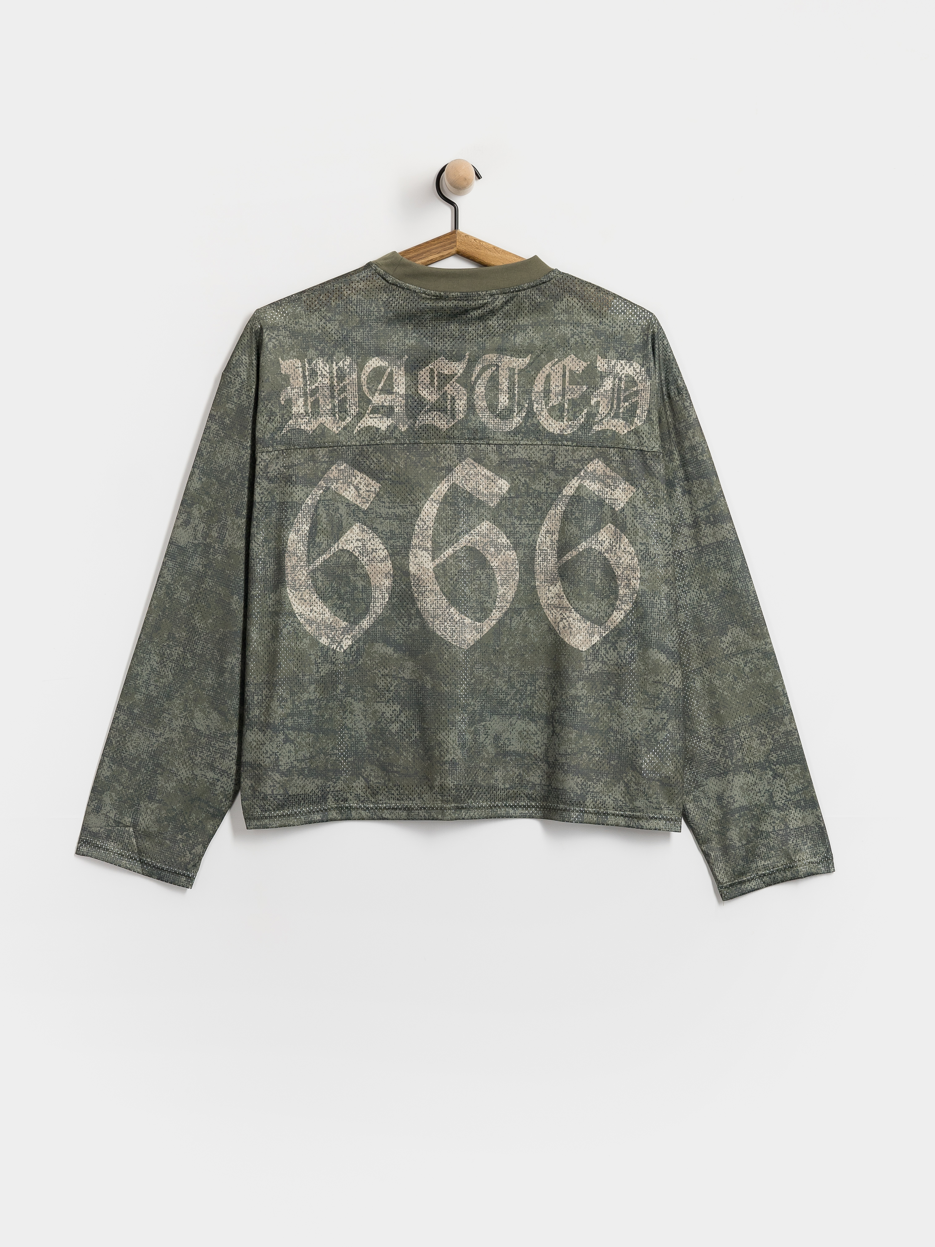 Longsleeve Wasted Paris Swarm Mesh (olive khaki camo)