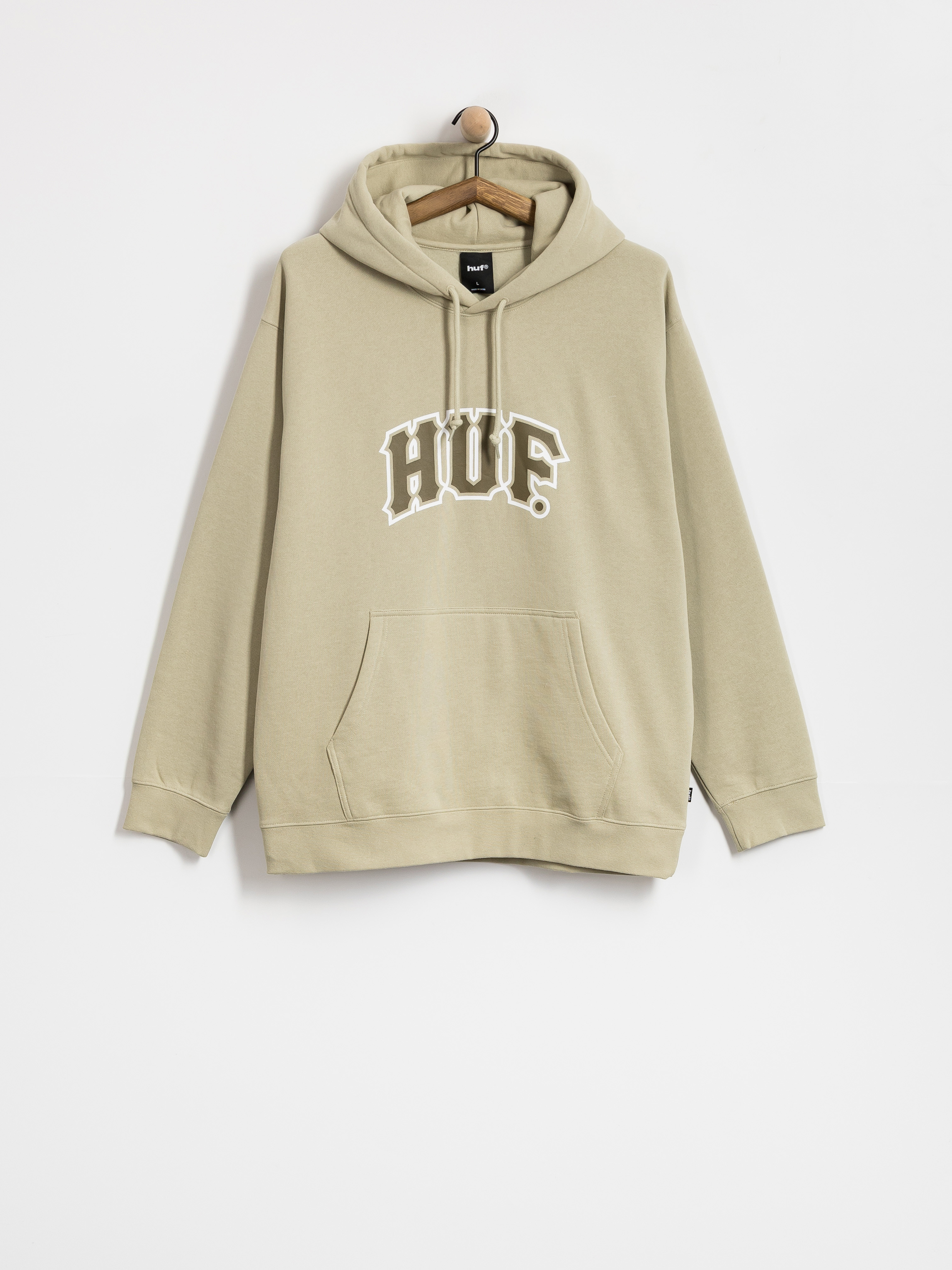 Hanorac cu glugu0103 HUF Classic Arch HD (sand)