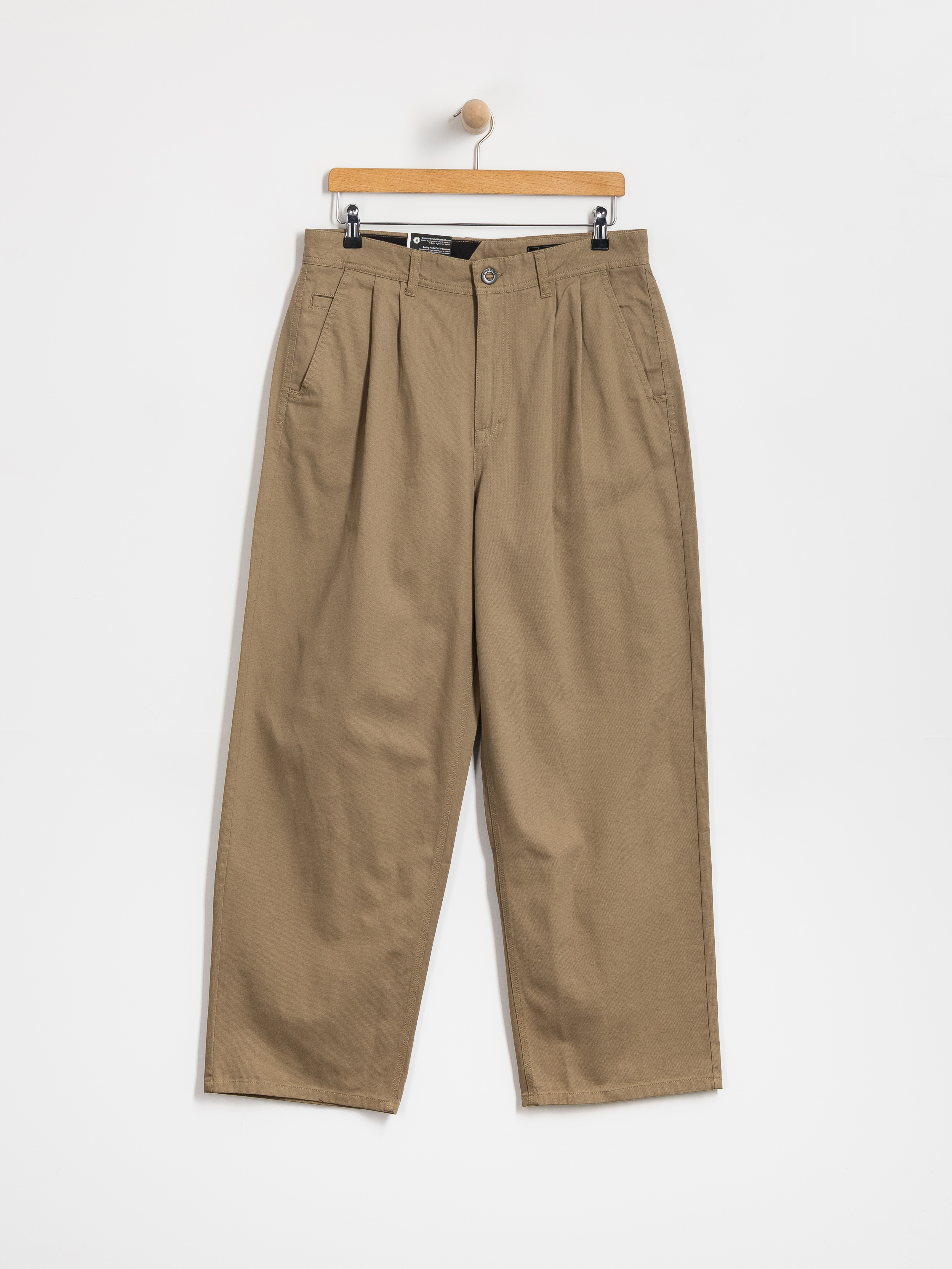 Pantaloni Volcom Baggos Pleat (khaki)