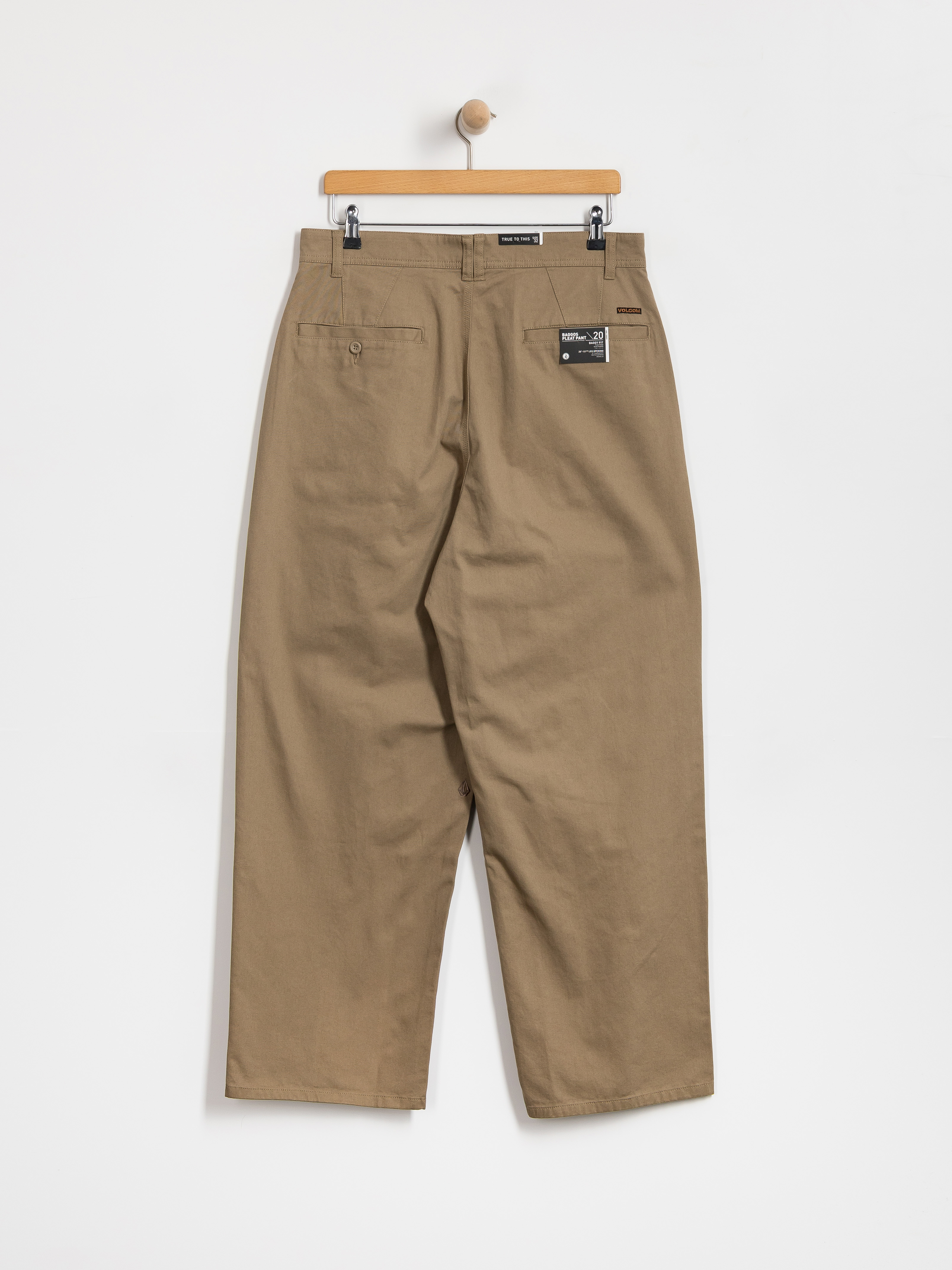 Pantaloni Volcom Baggos Pleat (khaki)