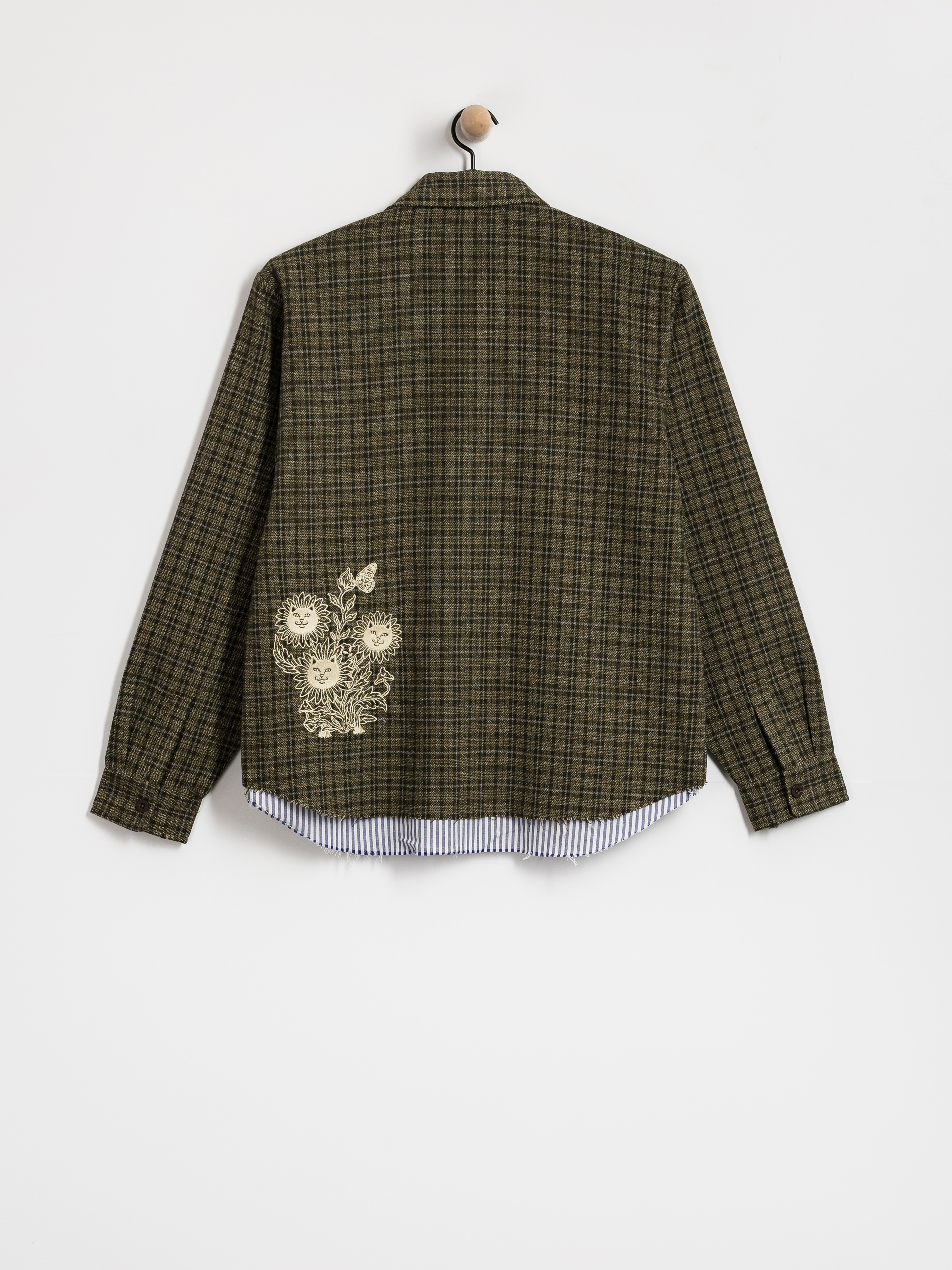 Geacă RipNDip Where The Flowers Bloom Flannel (olive)