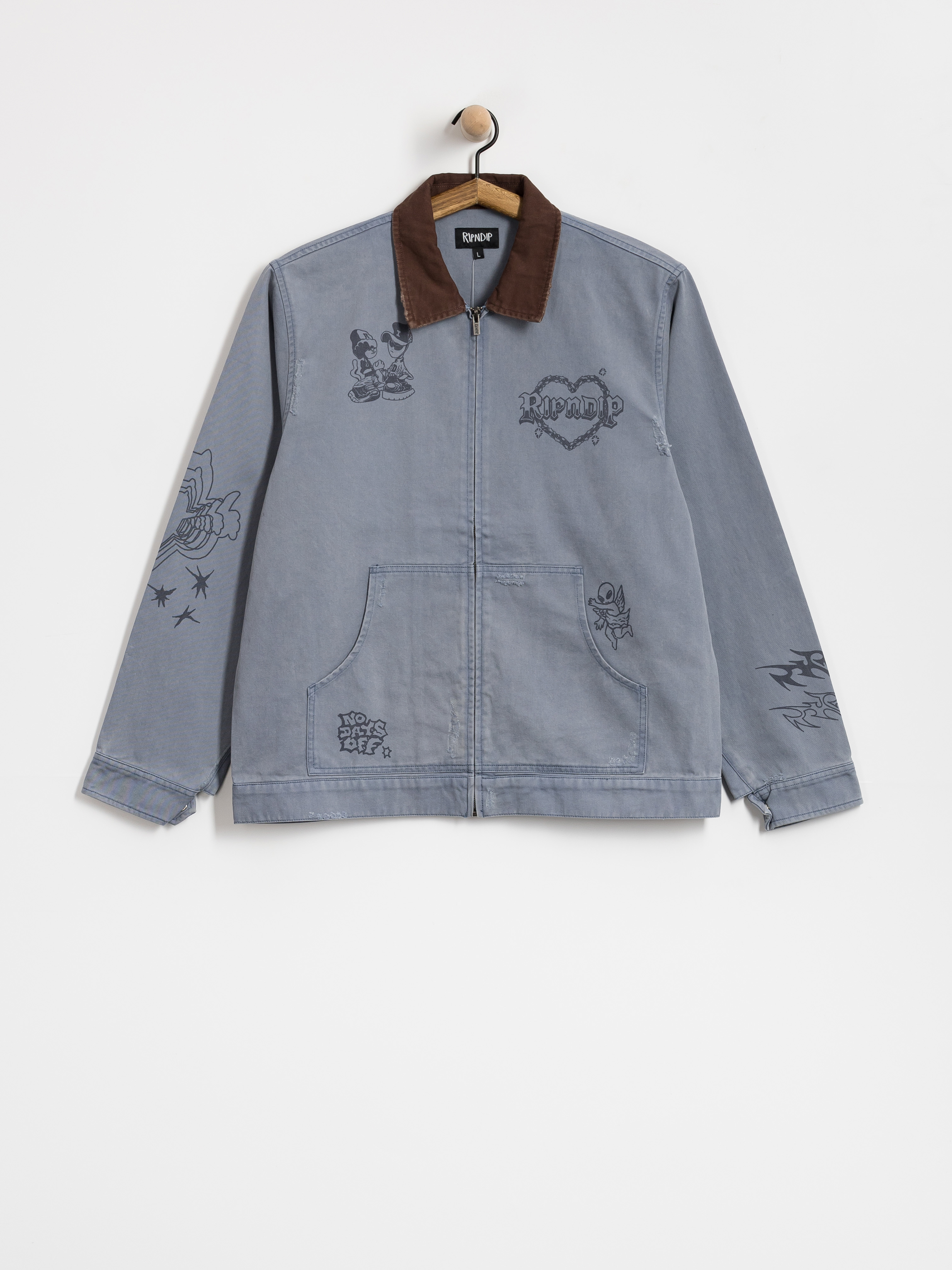 Geacă RipNDip Westside Zip Up Work (slate)