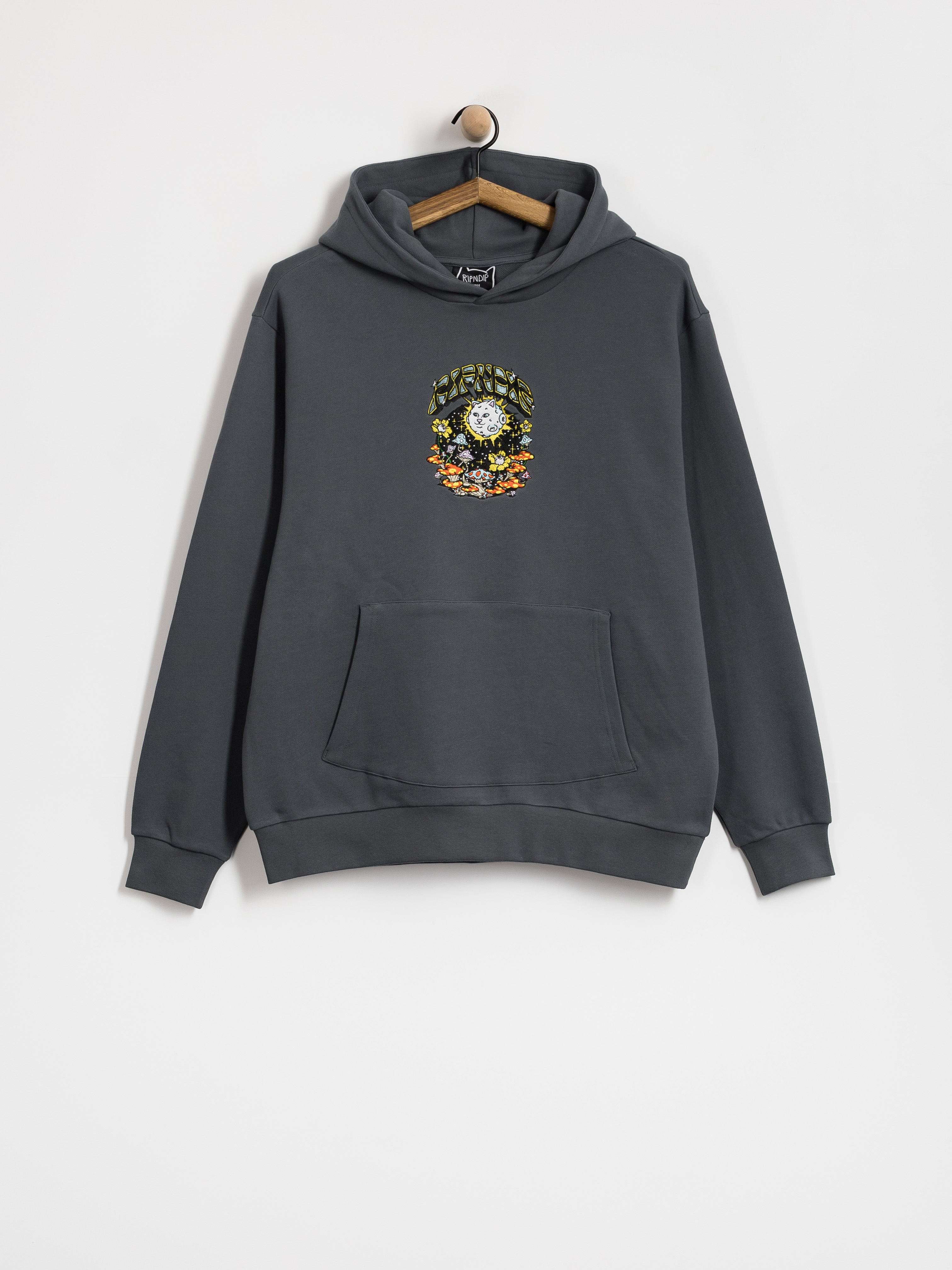 Hanorac cu glugă RipNDip Find Ur Way Home Double Hood HD (charcoal mineral wash)