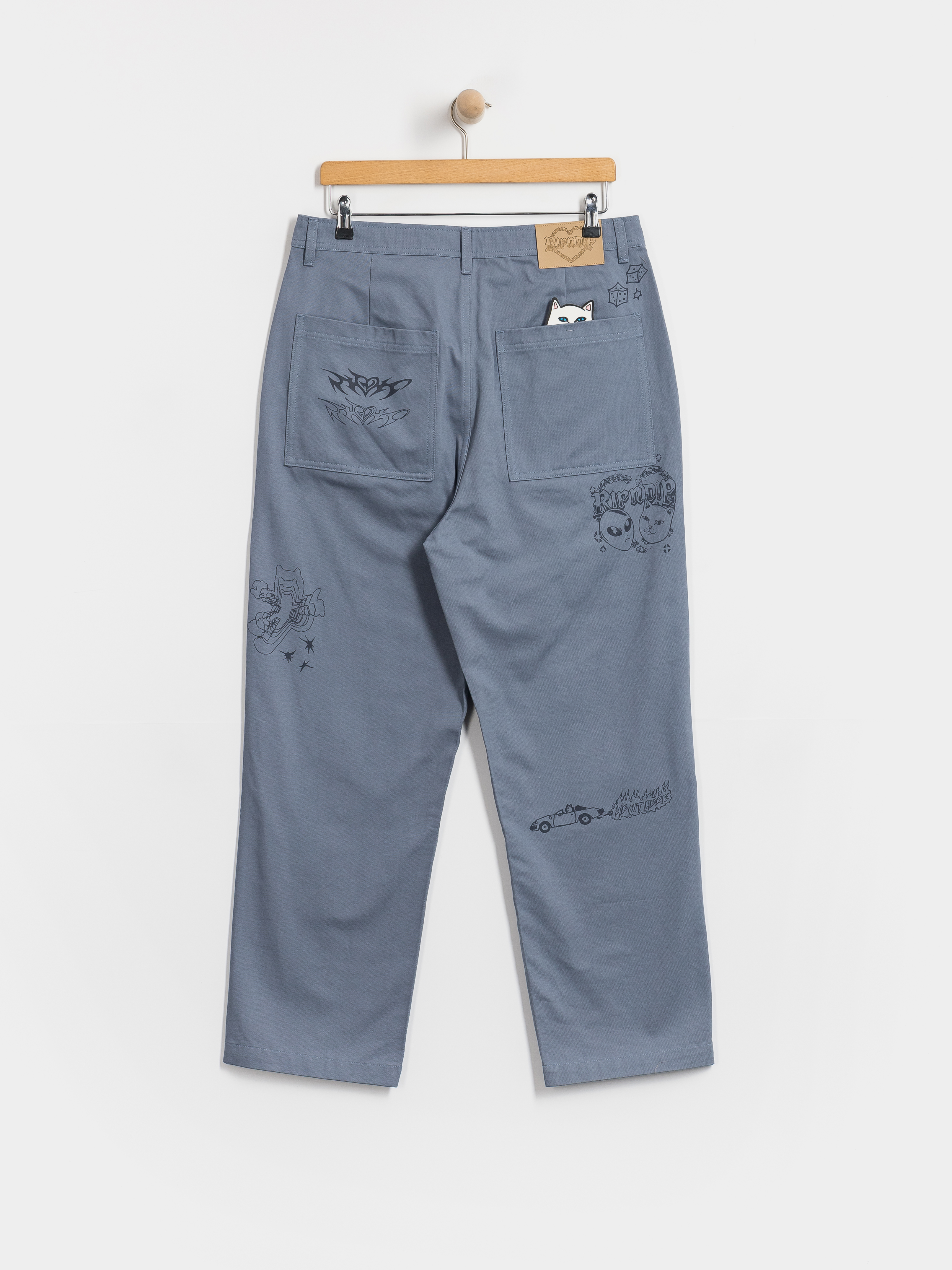 Pantaloni RipNDip Westside Wide Fit (slate)