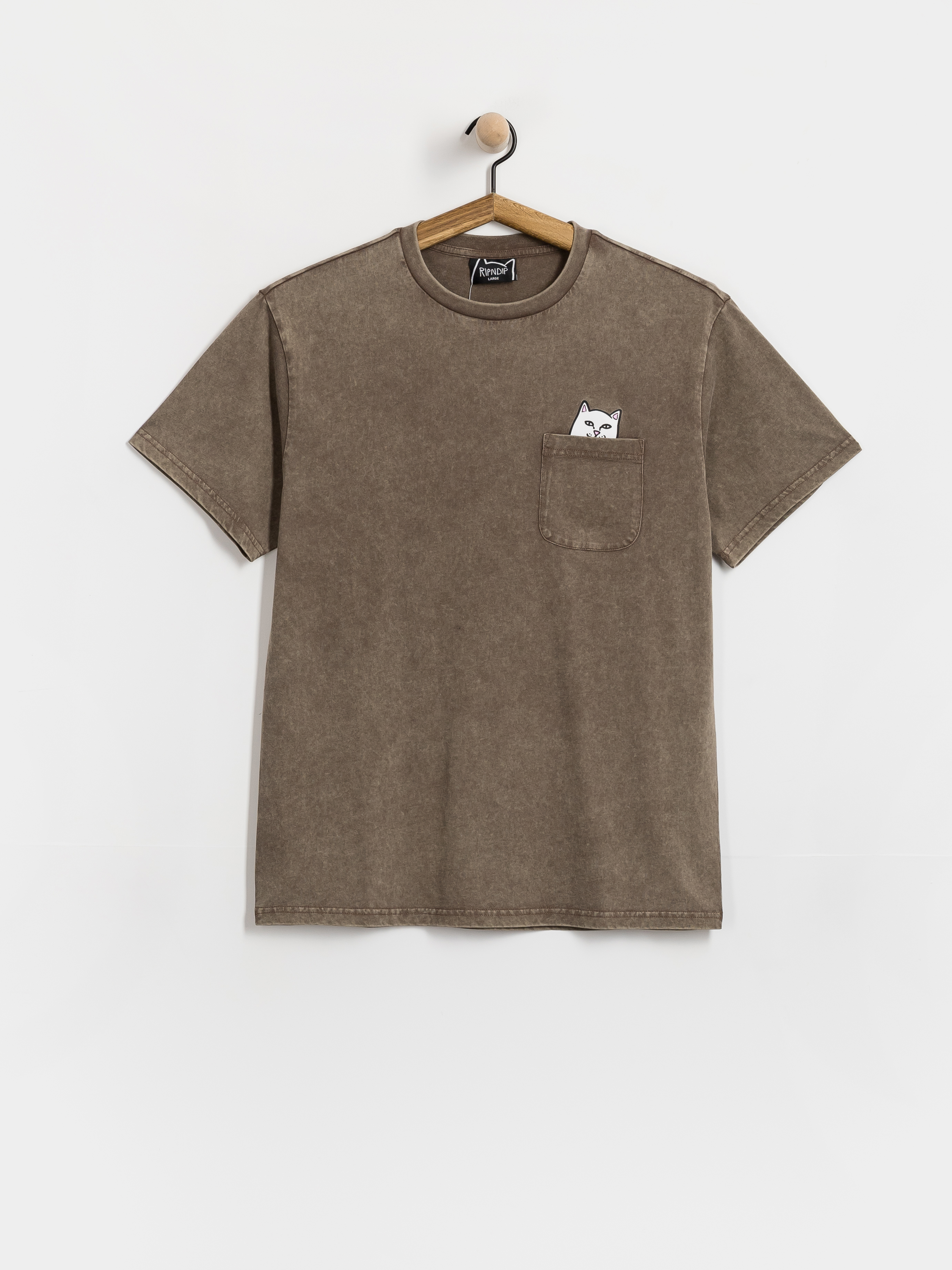 Tricou RipNDip Lord Nermal Vintage Pocket (brown vintage wash)