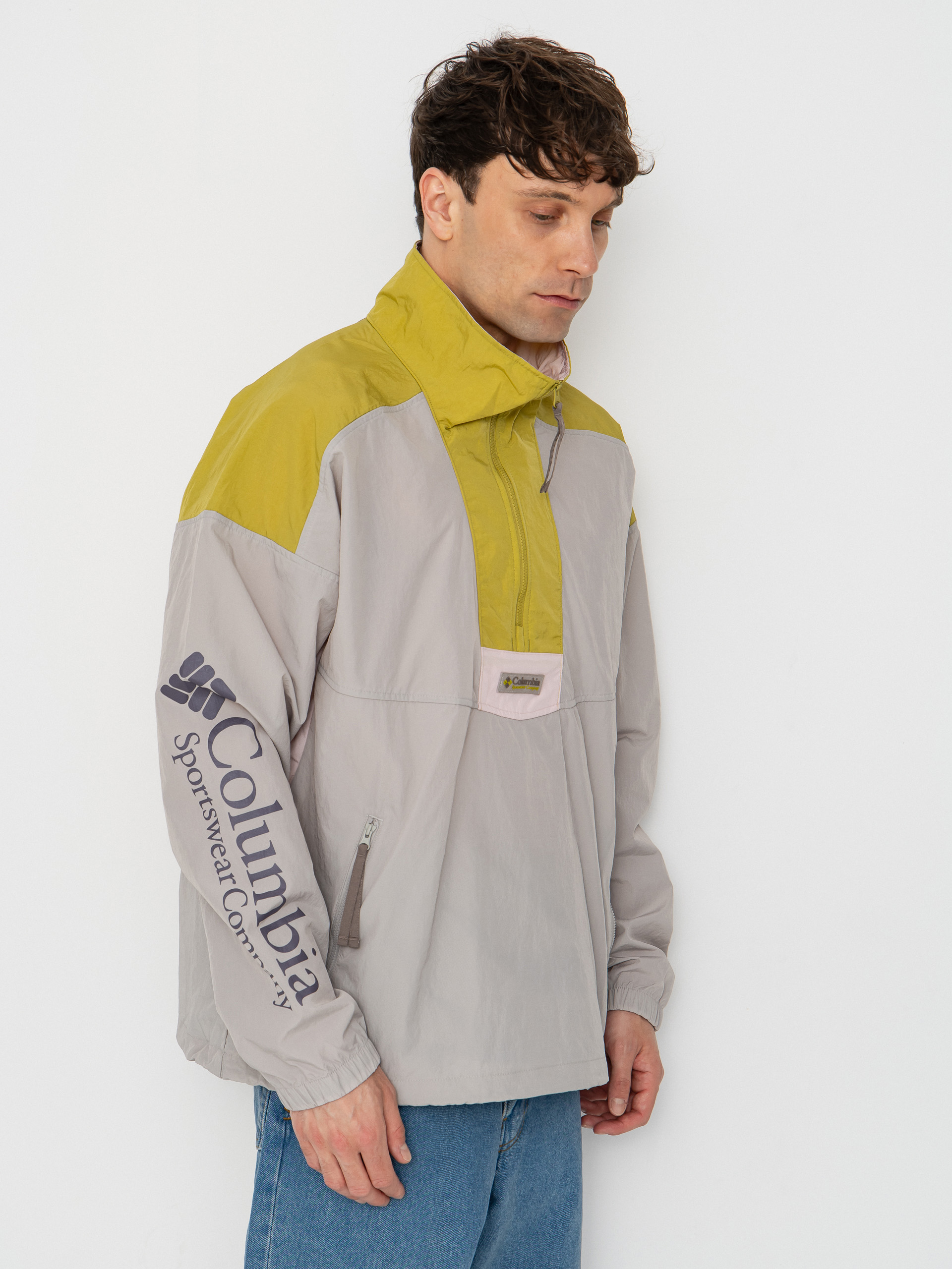 Geacă Columbia Riptide II Retro Windbreaker Anorak (flint grey/peppercorn/pink agate)