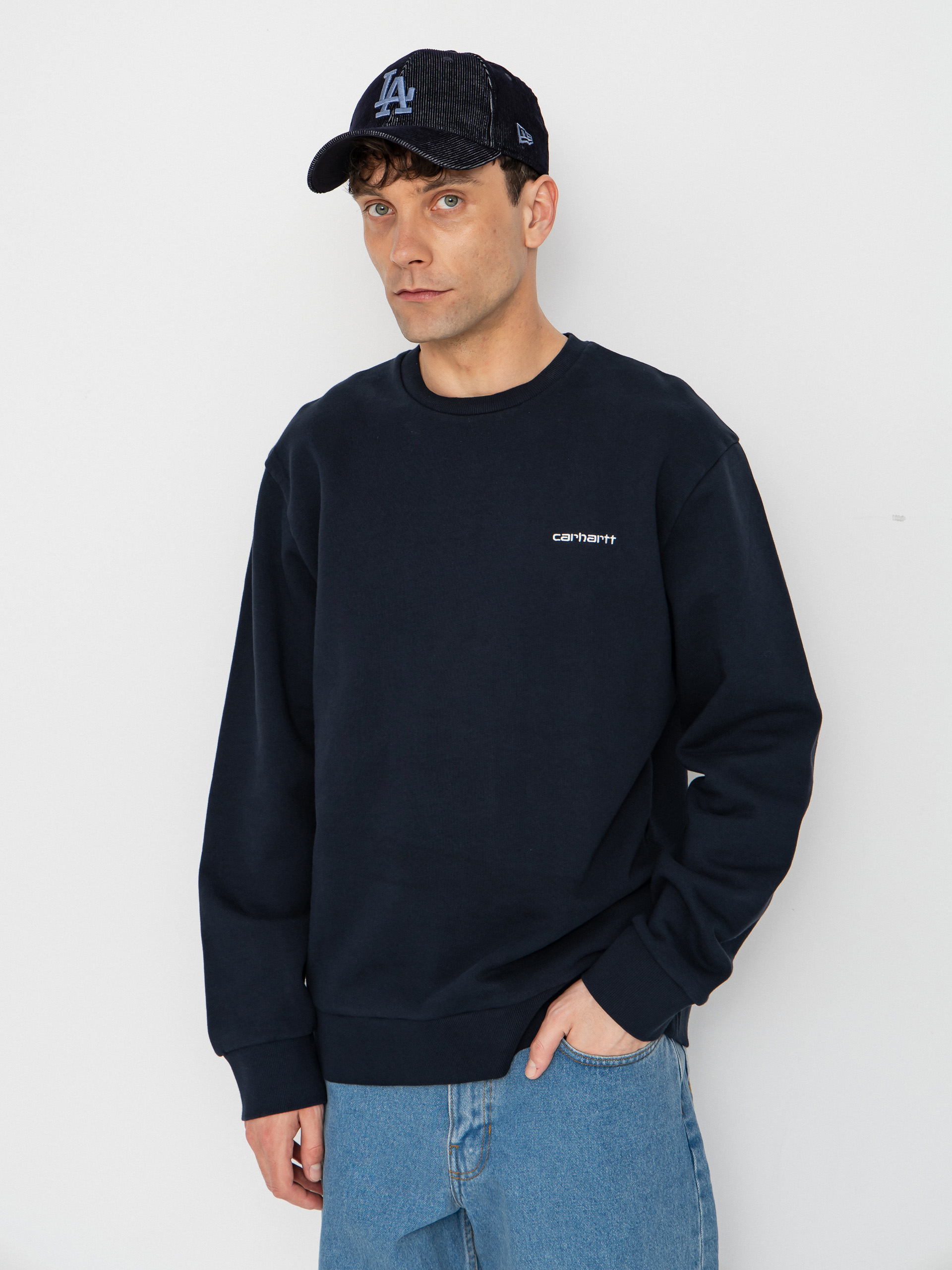 Hanorac Carhartt WIP Script Embroidery (deep night/white)