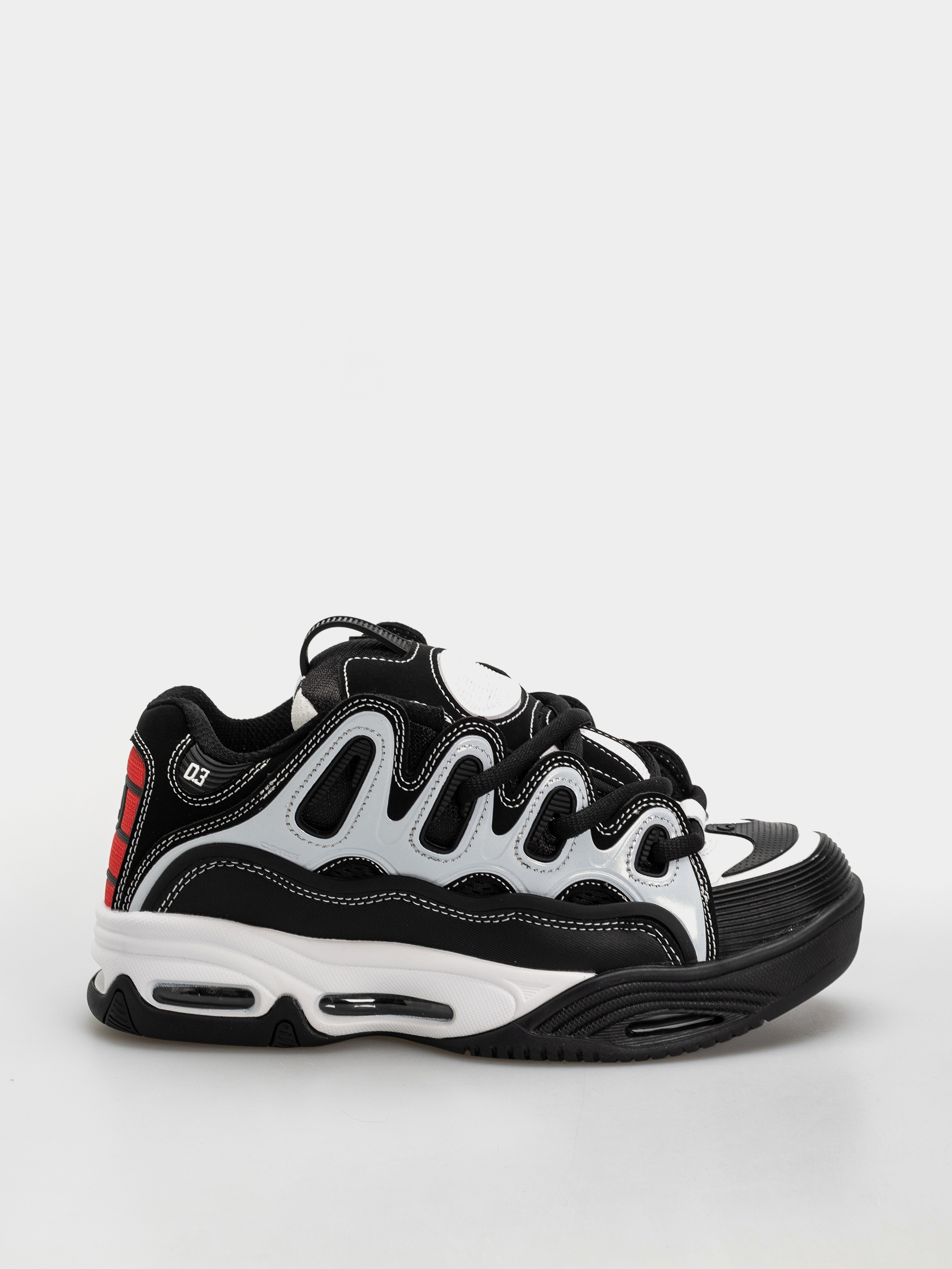 Pantofi Osiris D3 2001 (black/white/red)