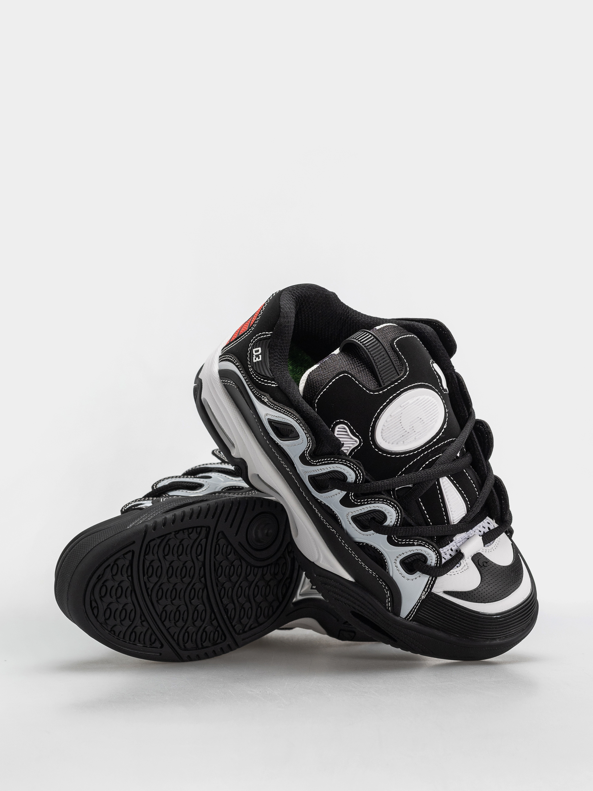 Pantofi Osiris D3 2001 (black/white/red)