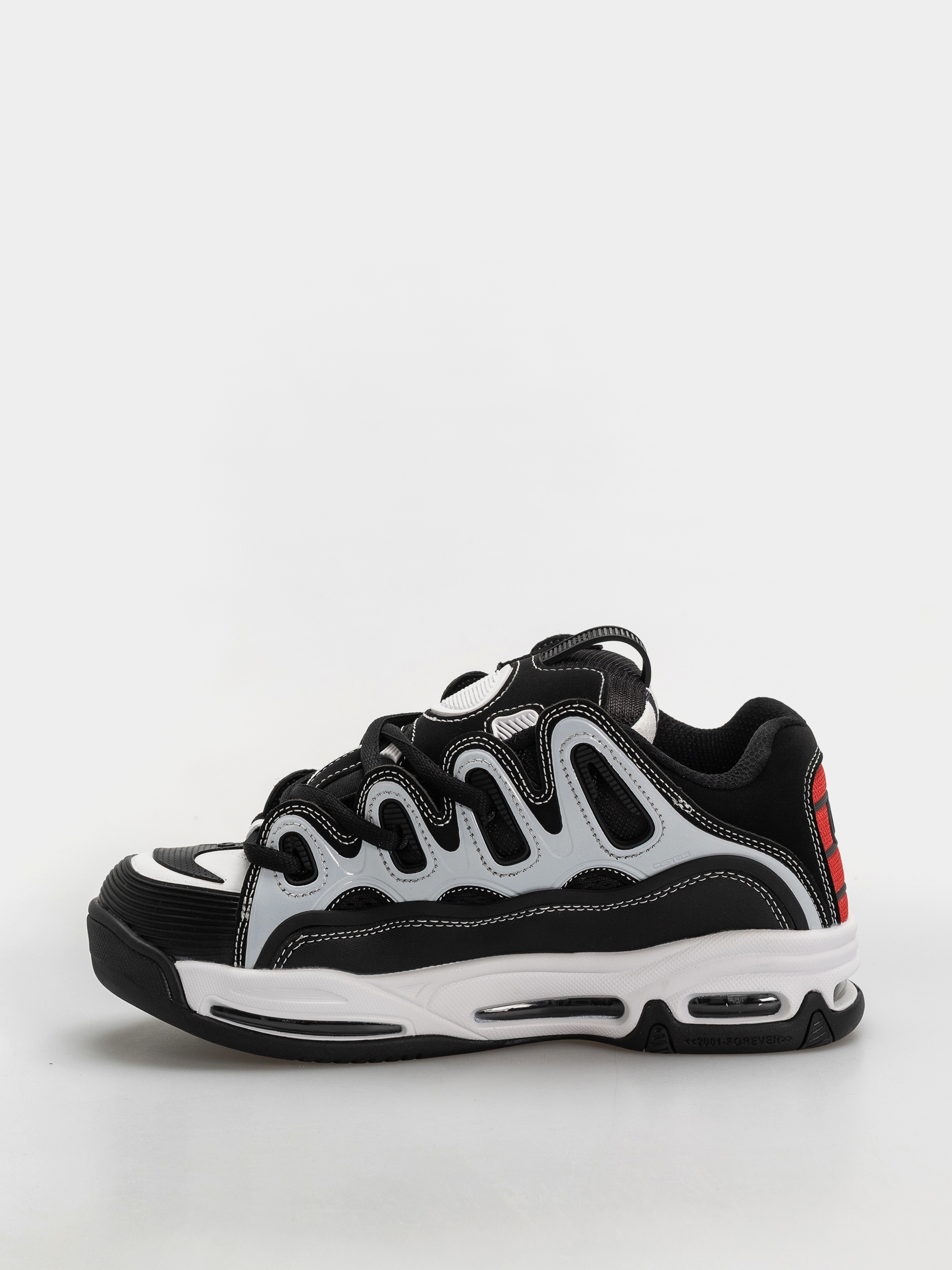 Pantofi Osiris D3 2001 (black/white/red)