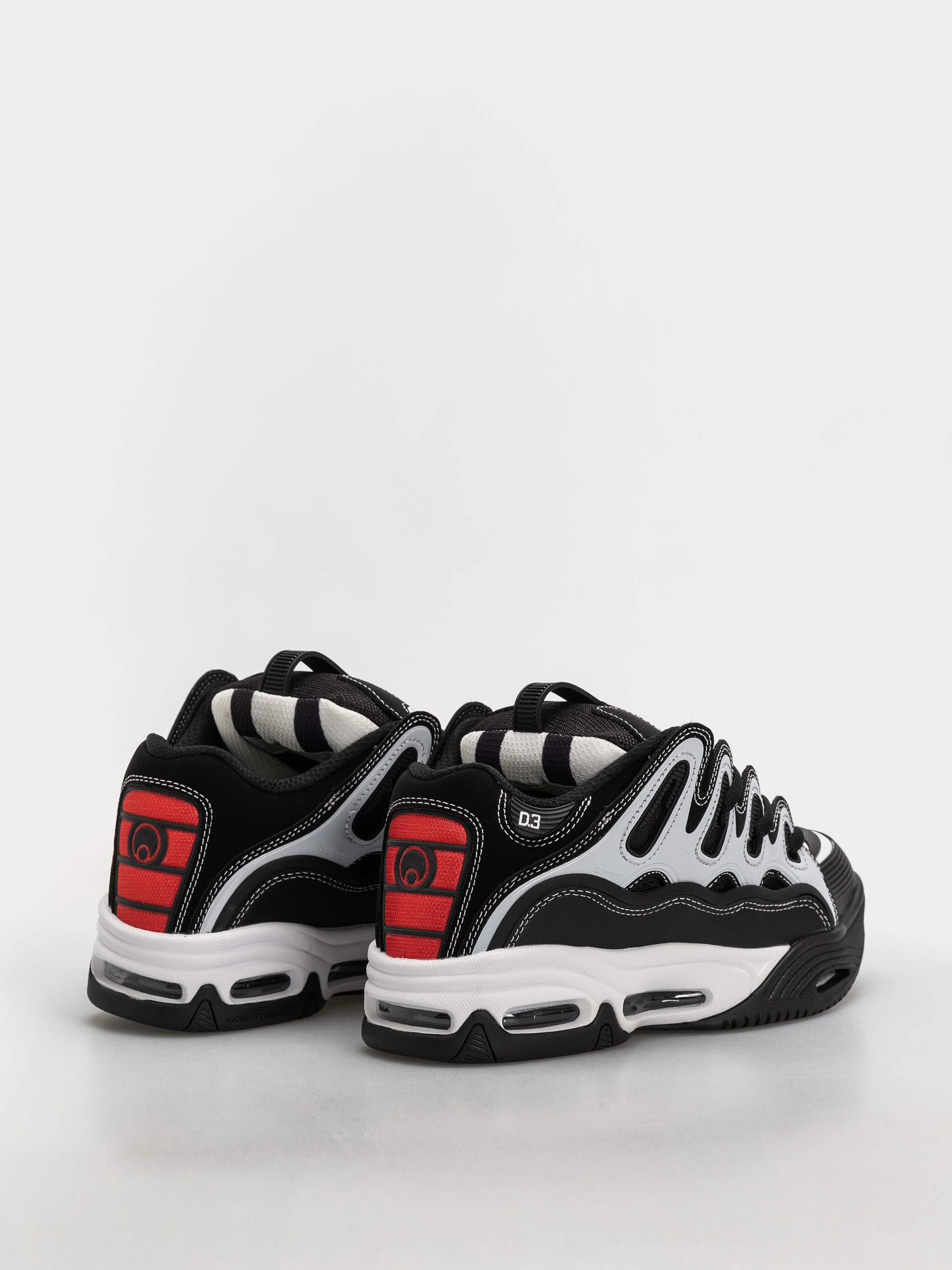 Pantofi Osiris D3 2001 (black/white/red)