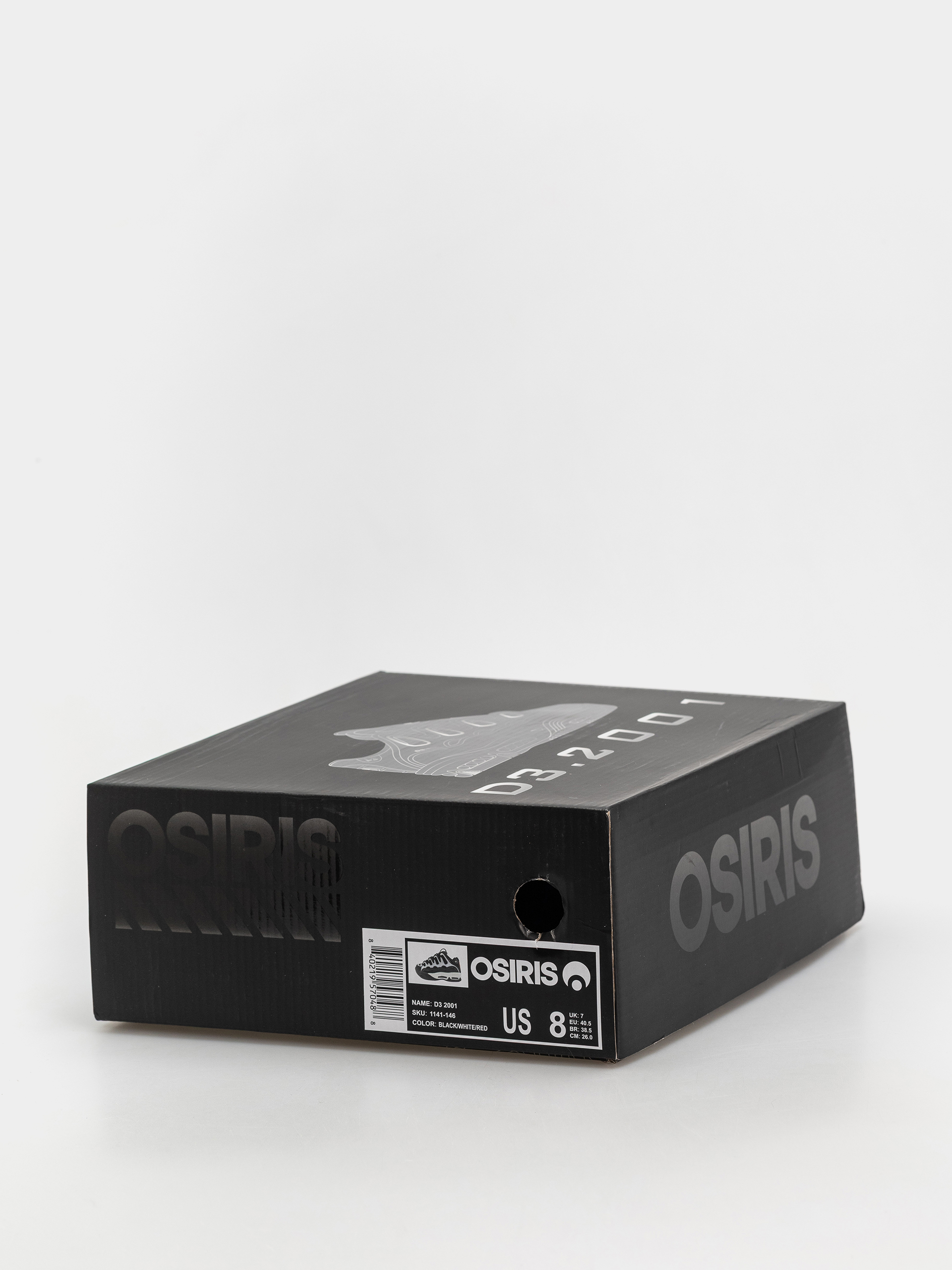 Pantofi Osiris D3 2001 (black/white/red)