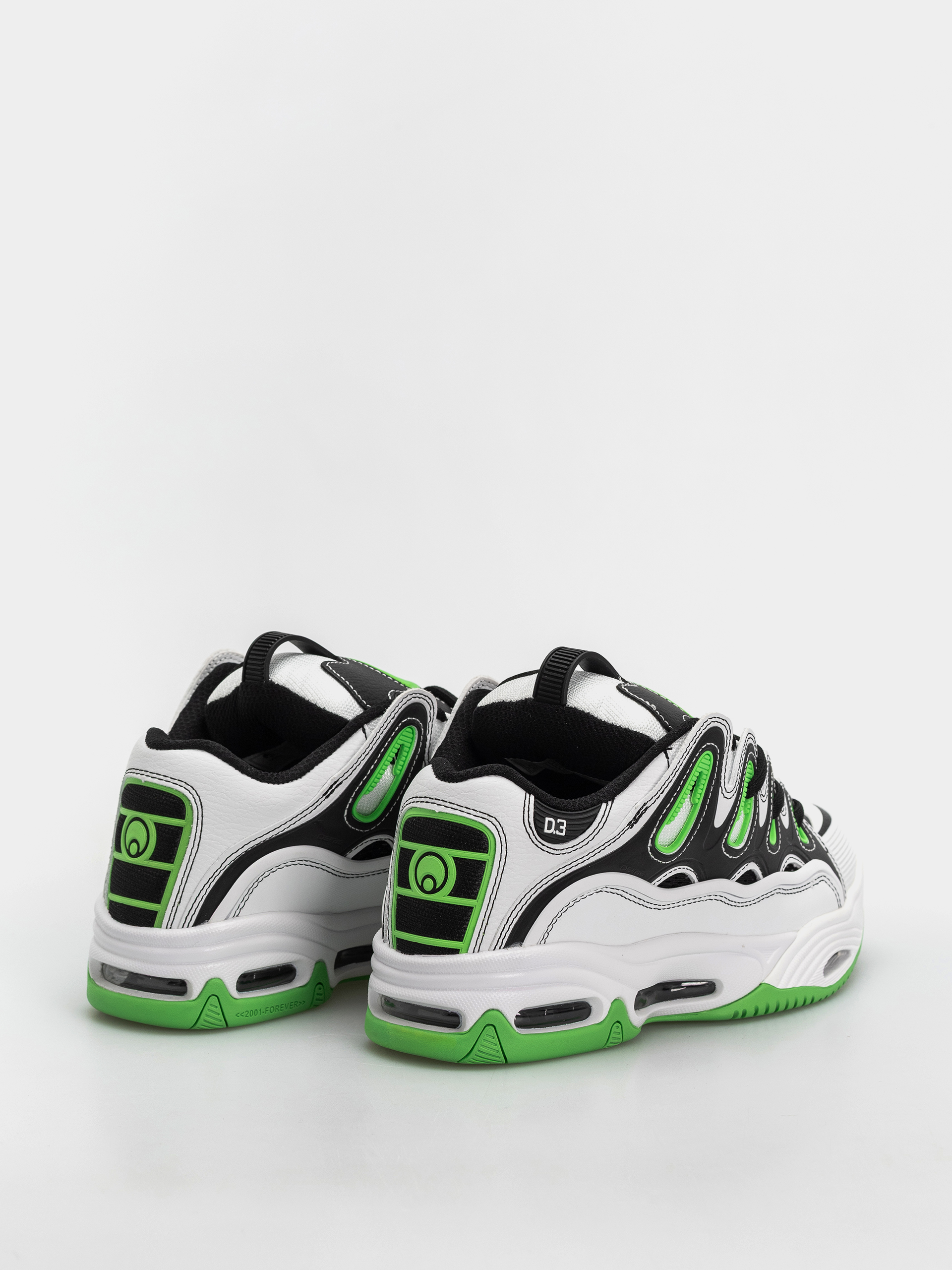 Pantofi Osiris D3 2001 (white/black/green)