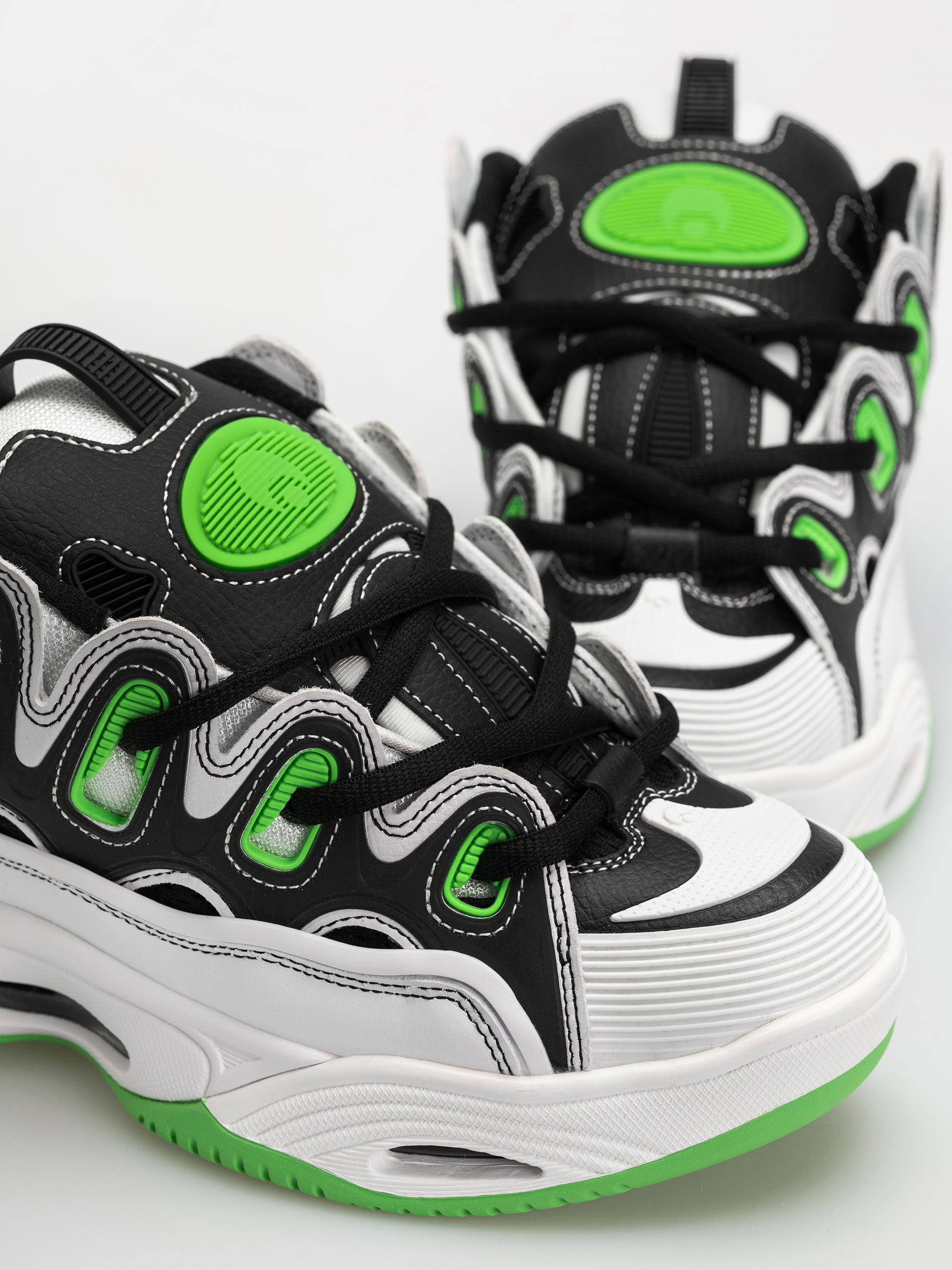 Pantofi Osiris D3 2001 (white/black/green)