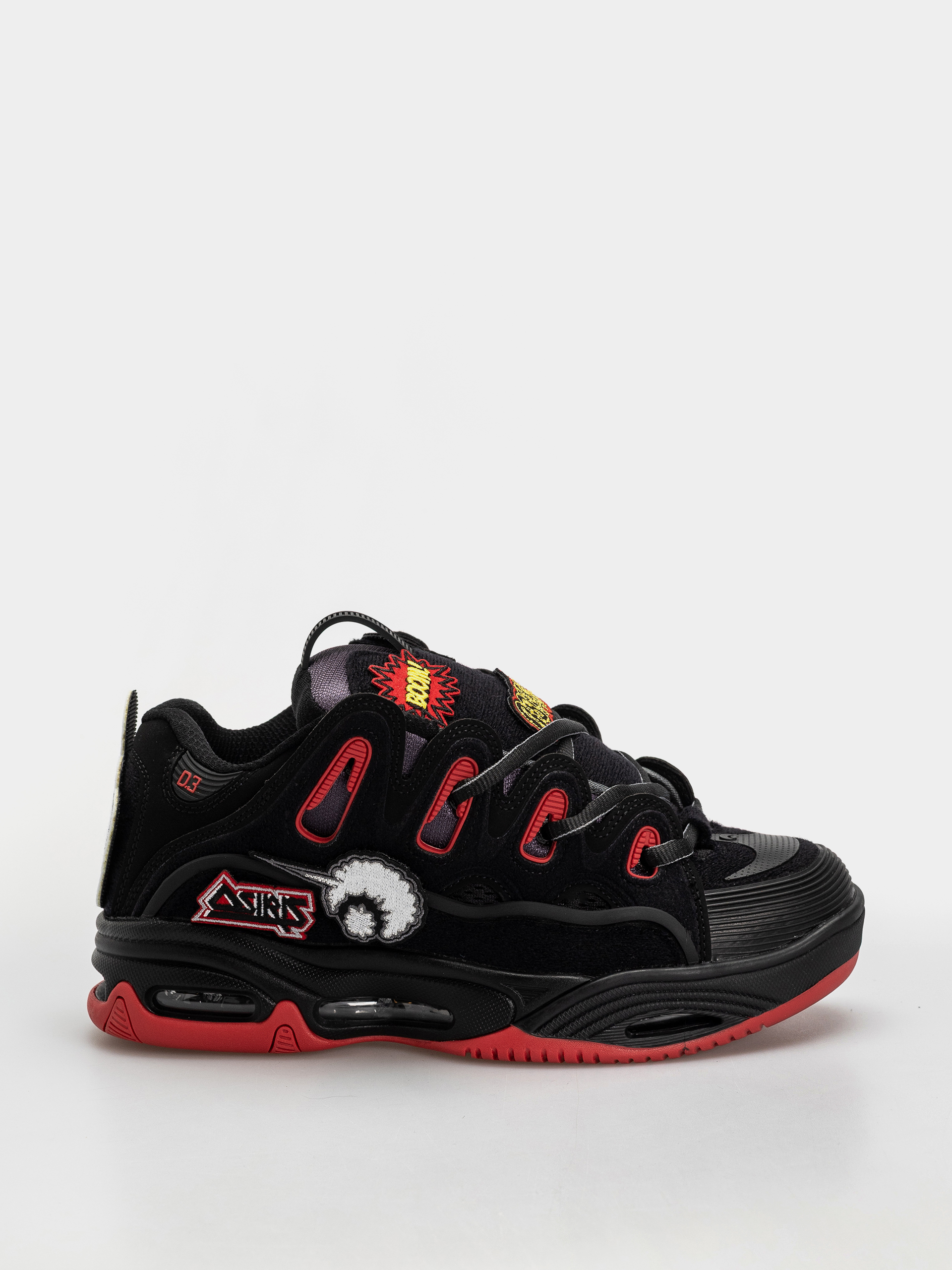 Pantofi Osiris D3 2001 (black/red/velcro)